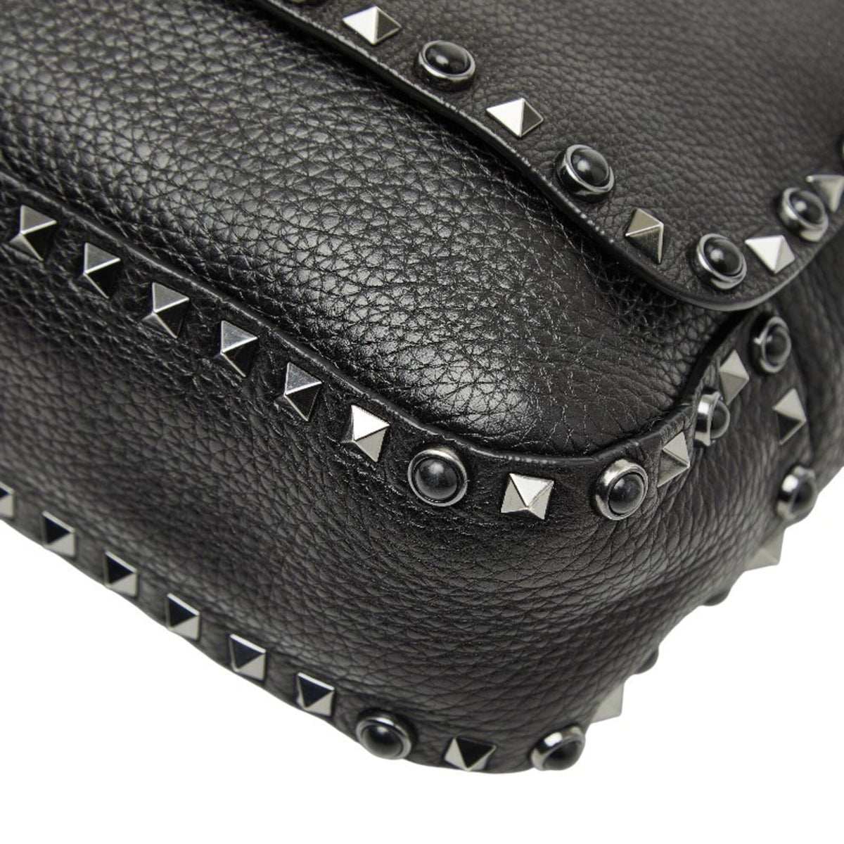 Valentino Black Purple Leather Shoulder Bag (Pre-Owned)