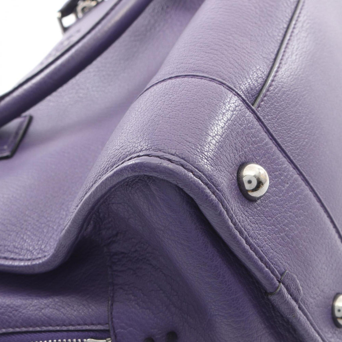 Loewe Purple Leather Handbag (Pre-Owned)