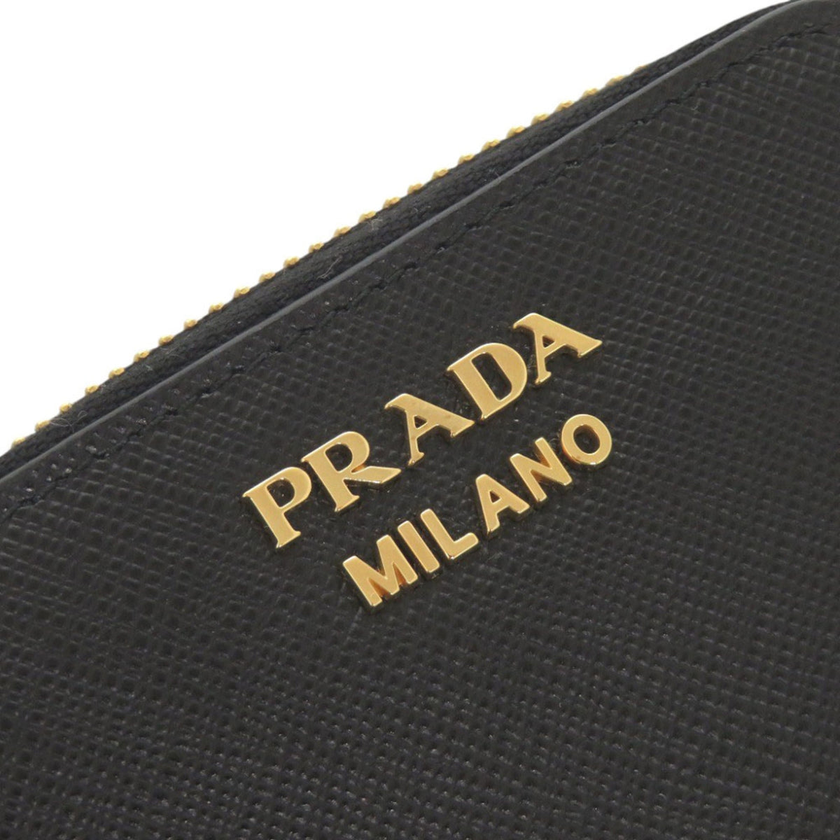 Prada Black Saffiano Metal Coin Purse/Coin Case (Pre-Owned)