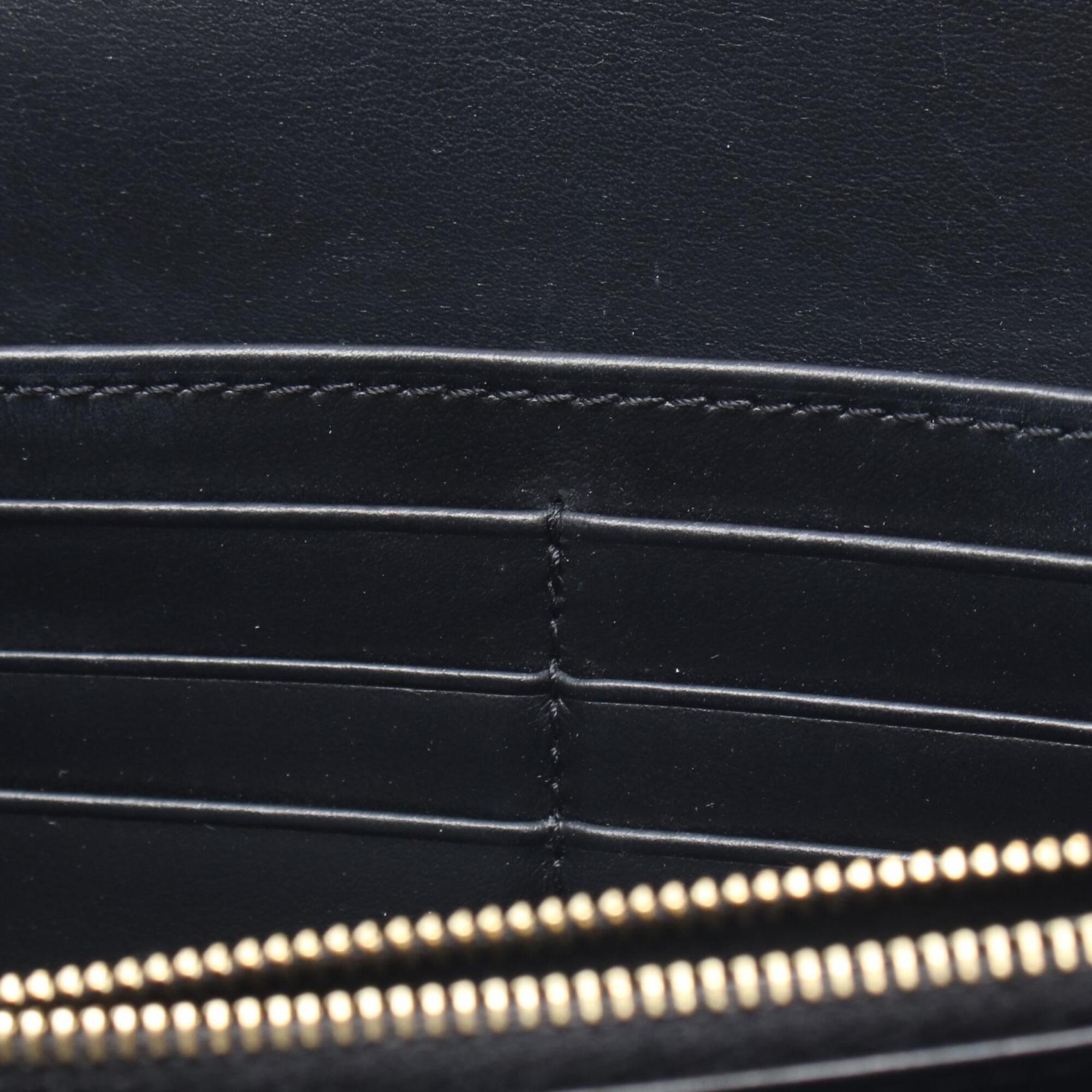 Celine Black Leather Long Wallet (Bi-Fold) (Pre-Owned)