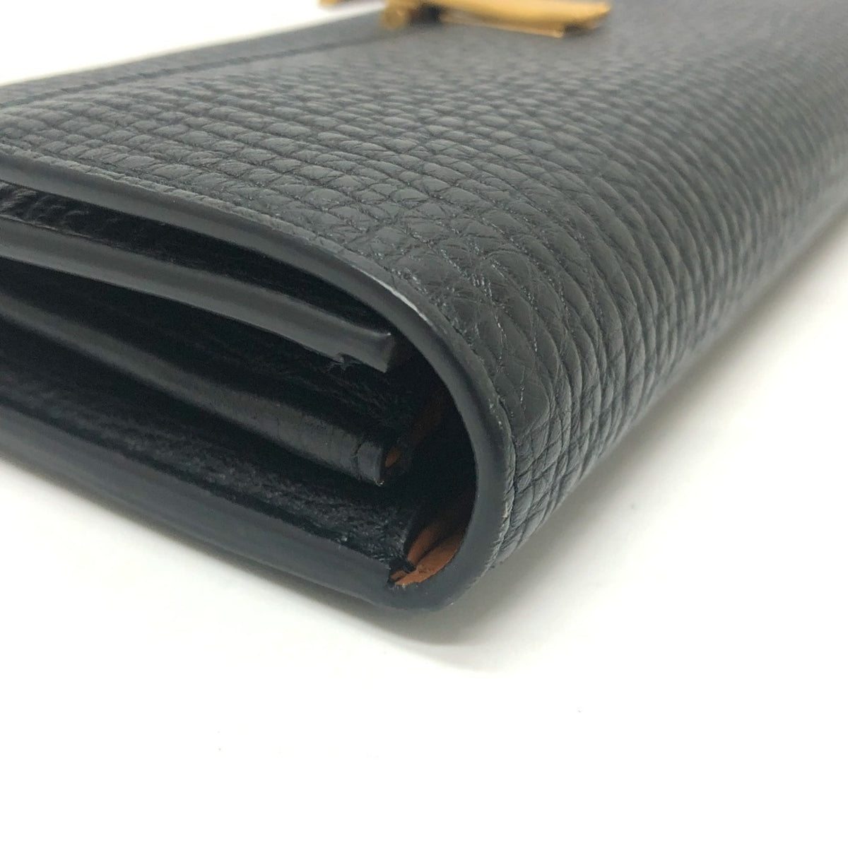 Bottega Veneta Black Leather Long Wallet (Bi-Fold) (Pre-Owned)