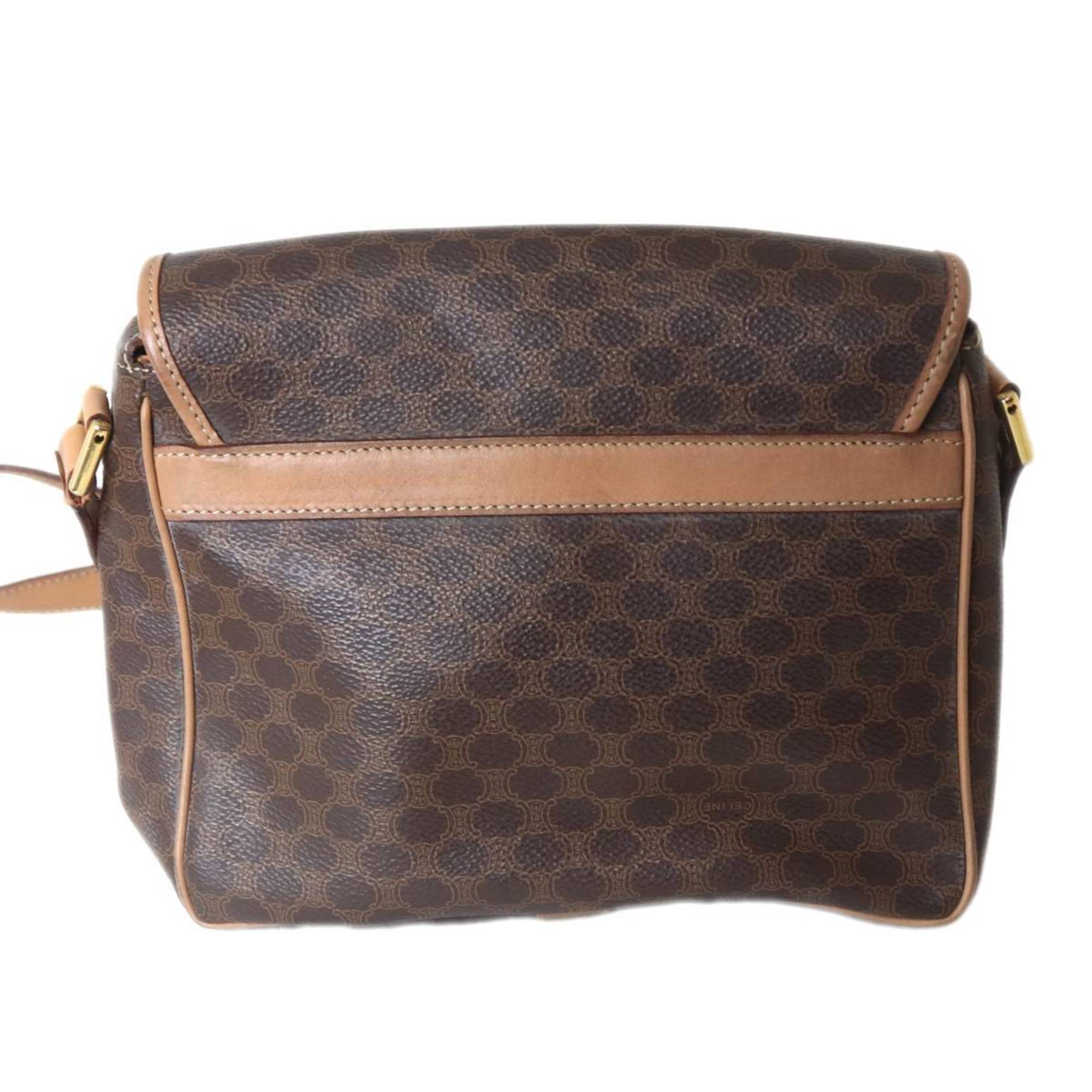 Celine Brown Pvc Leather Shoulder Bag (Pre-Owned)