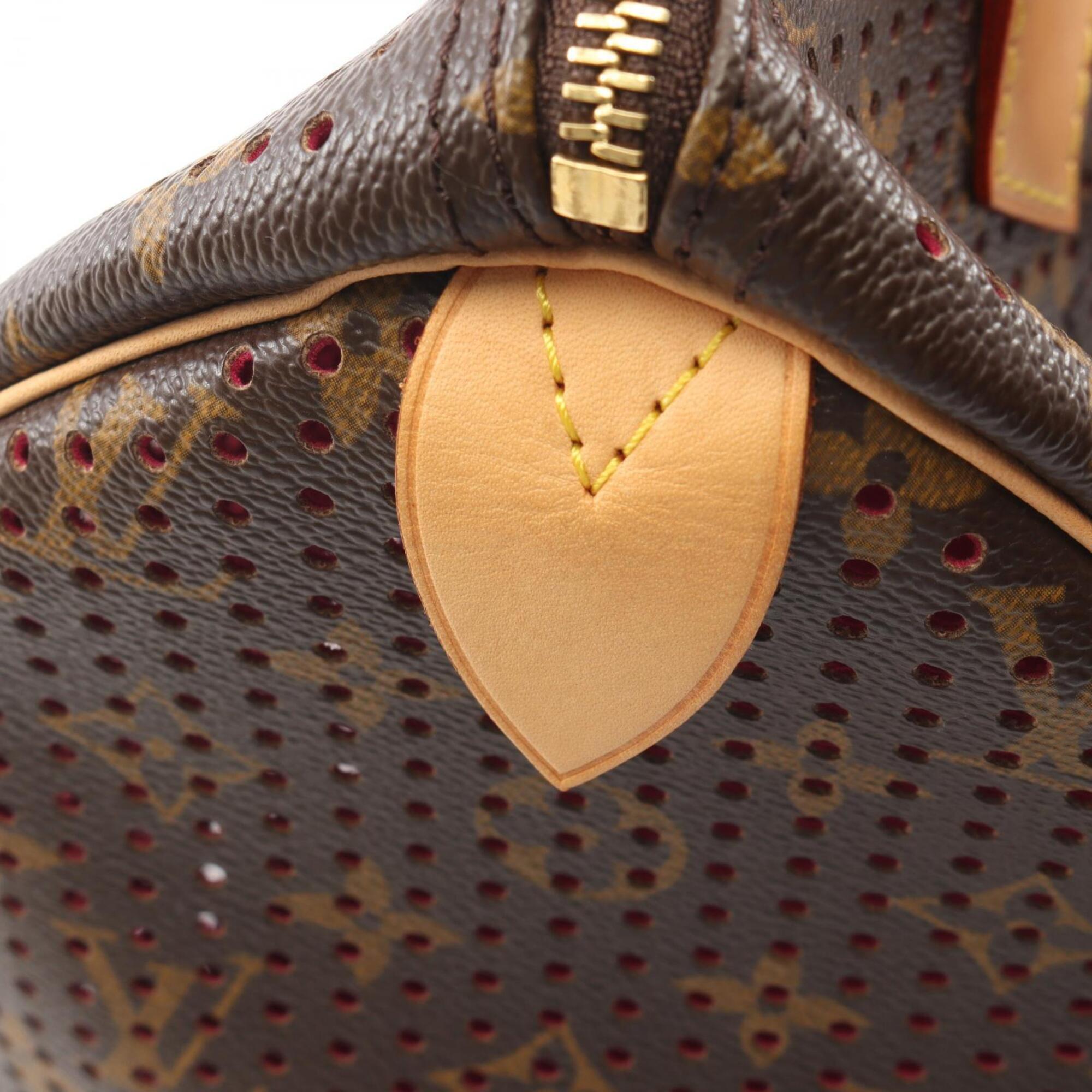Louis Vuitton Brown Fuchsia Pink Coated Canvas Leather Handbag (Pre-Owned)