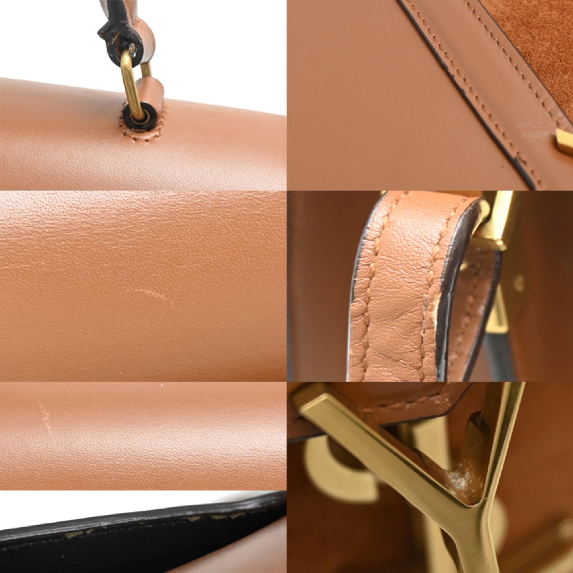 Unspecified Brown Leather Suede Handbag (Pre-Owned)