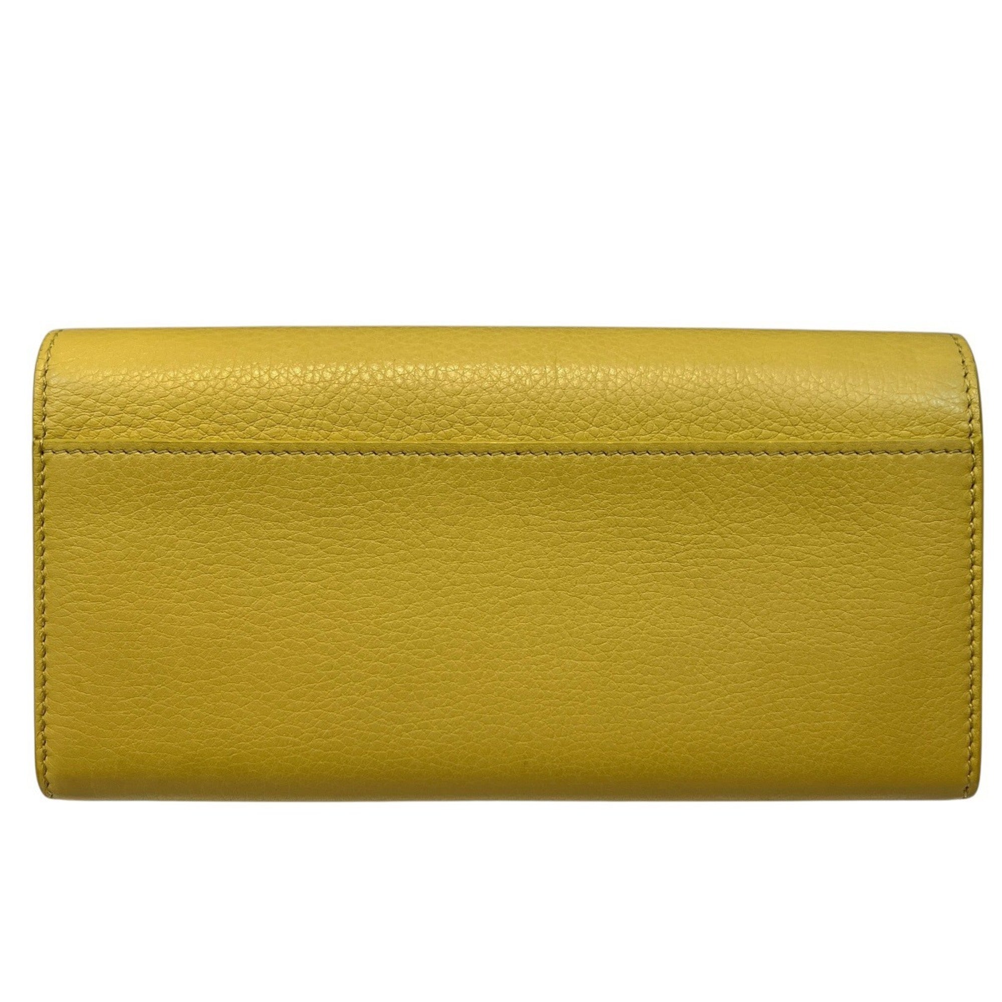 Tiffany Yellow Leather Long Wallet (Bi-Fold) (Pre-Owned)