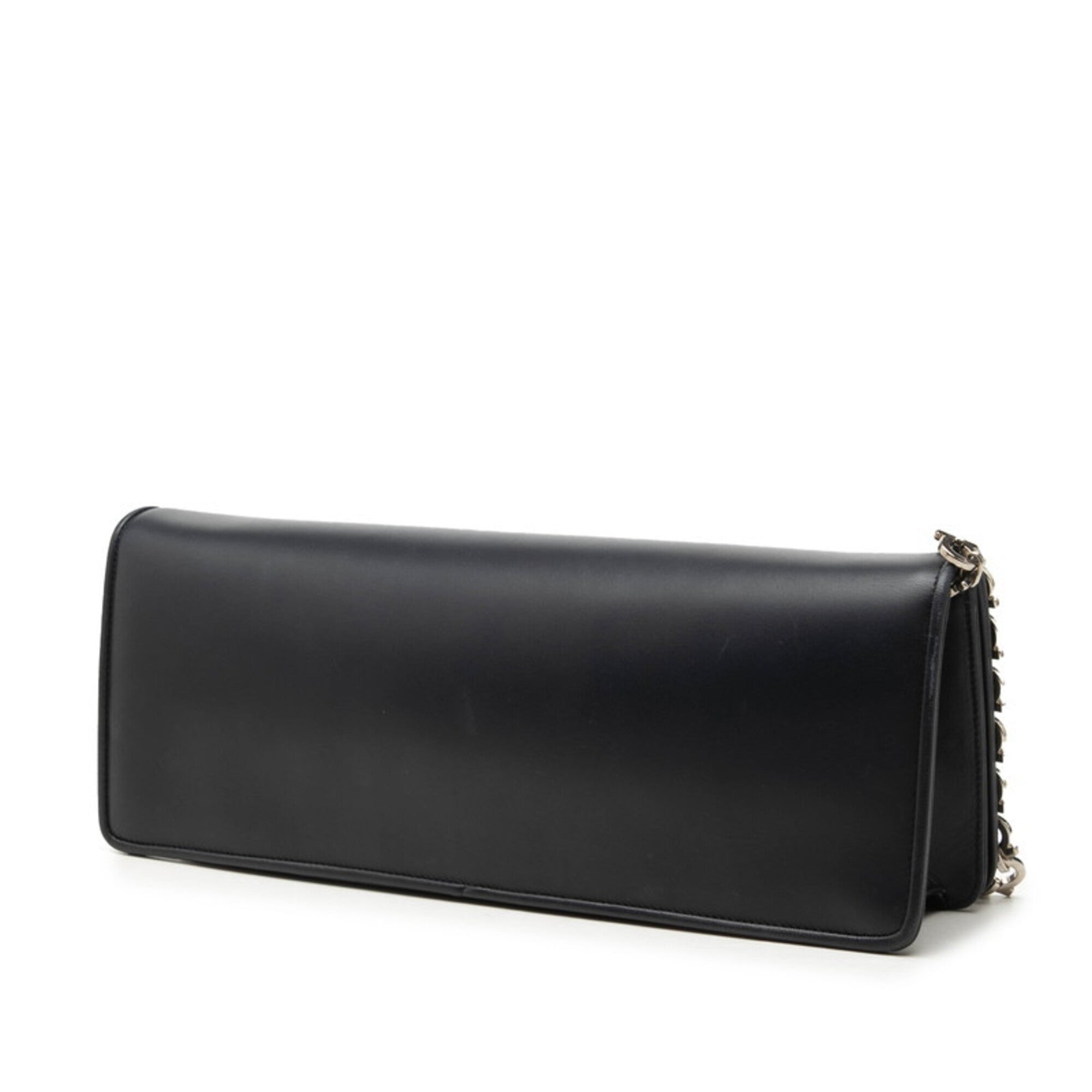 Salvatore Ferragamo Navy Leather Shoulder Bag (Pre-Owned)