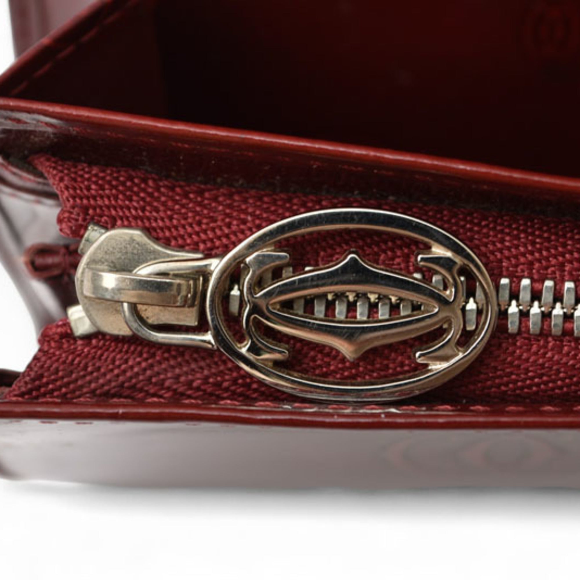 Cartier Bordeaux Leather Wallet (Bi-Fold) (Pre-Owned)