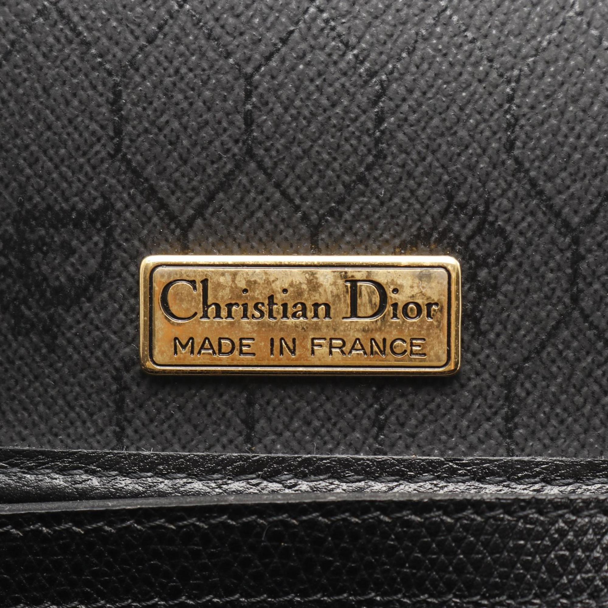 Christian Dior Black Leather Shoulder Bag (Pre-Owned)