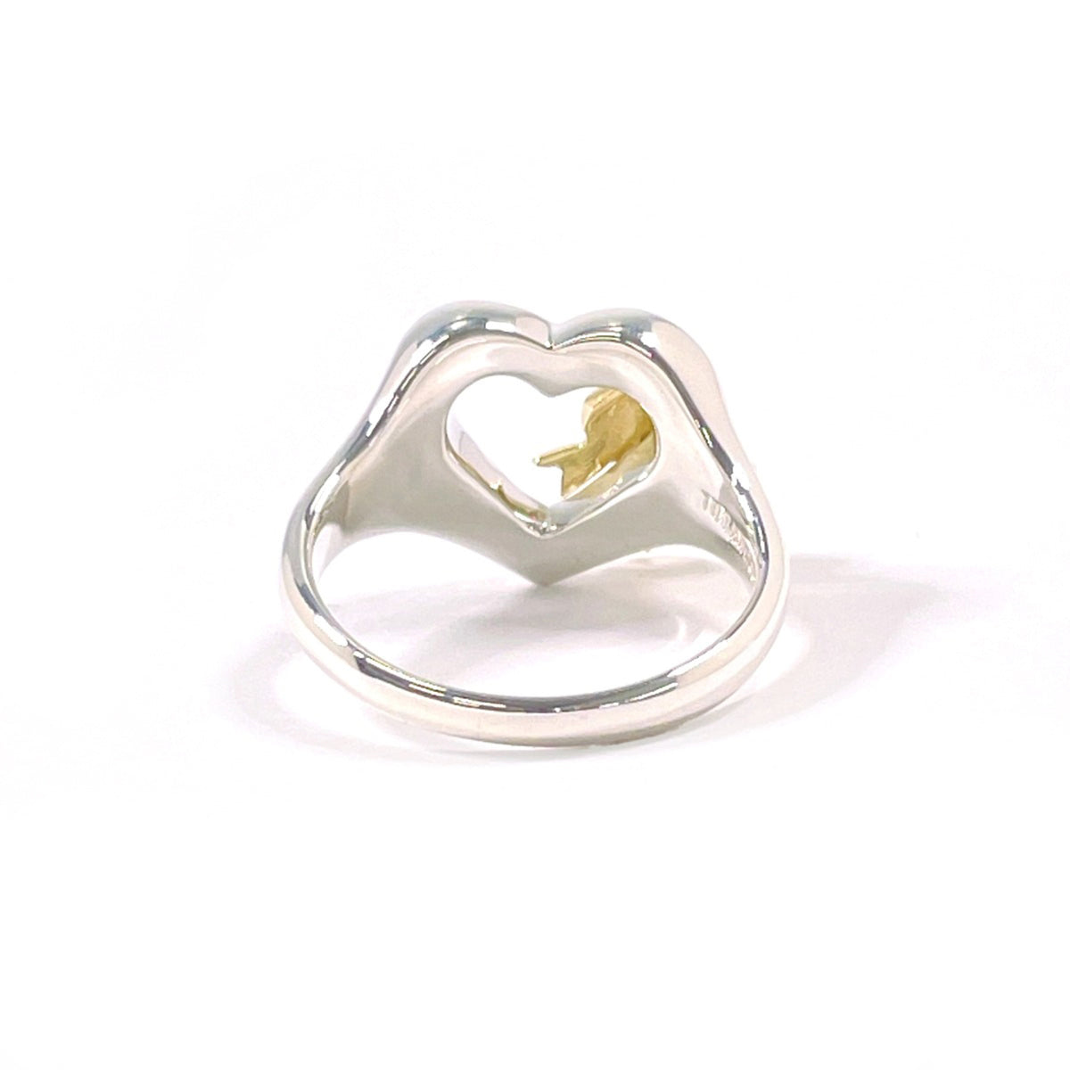 Tiffany Gold Silver Yellow Gold (18K) Silver 925 Band Ring (Pre-Owned)