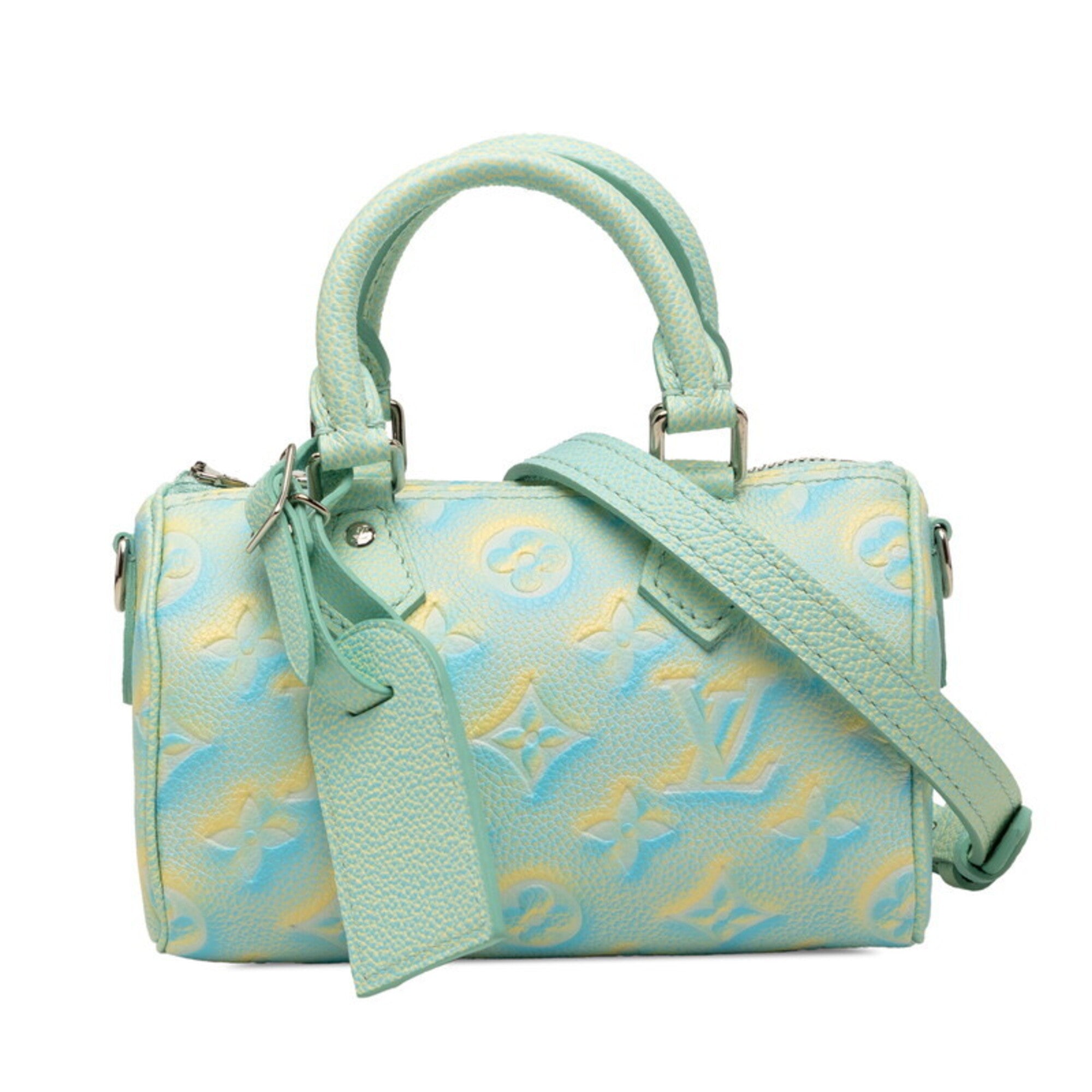 Louis Vuitton Green Leather Handbag Shoulder Bag (Pre-Owned)