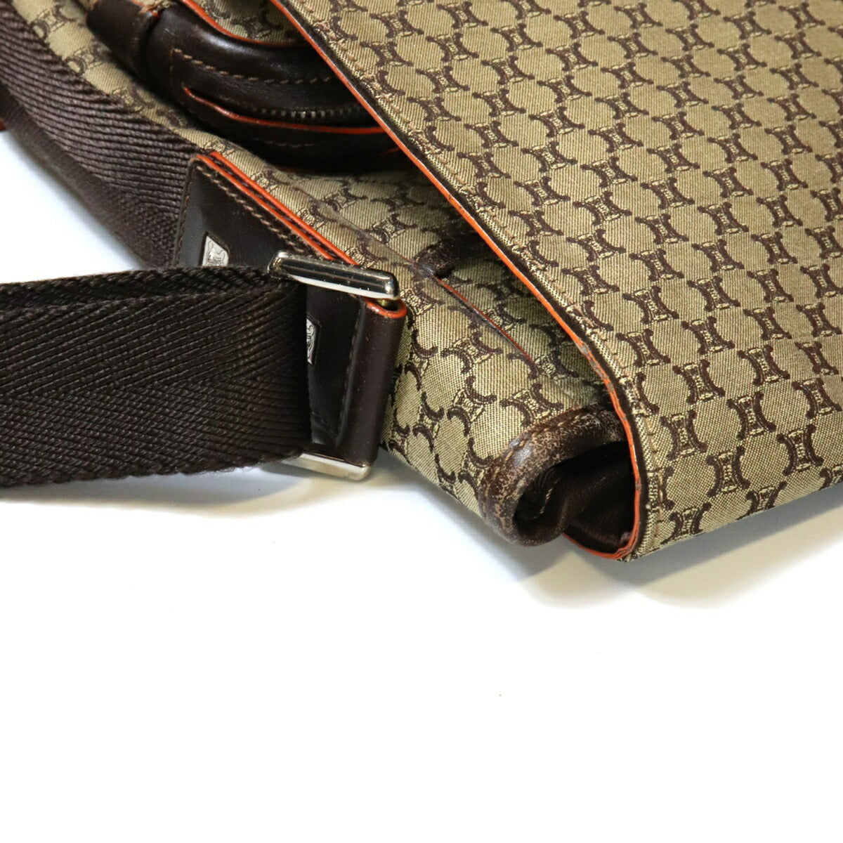 Celine Brown Canvas Shoulder Bag (Pre-Owned)