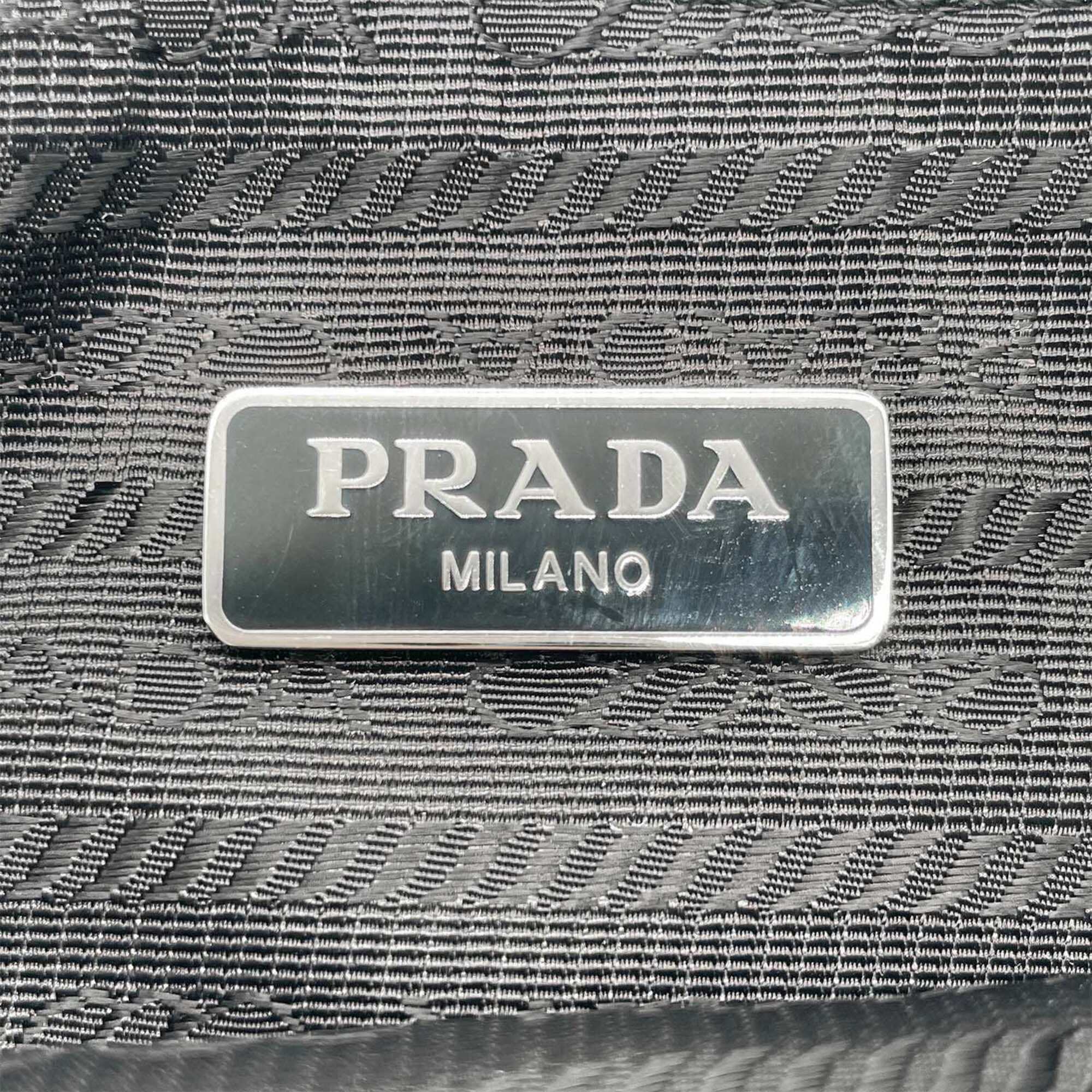 Prada Black Nylon Clutch Bag Pouch (Pre-Owned)