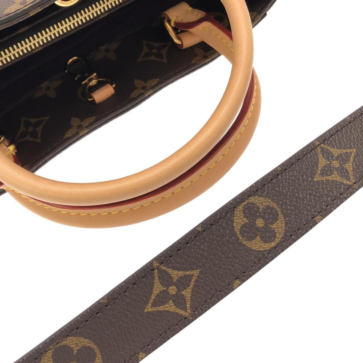 Louis Vuitton Brown Coated Canvas Handbag (Pre-Owned)