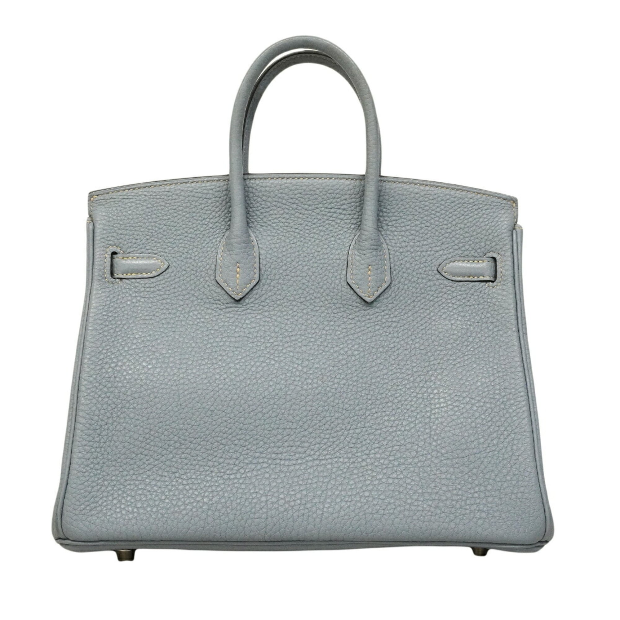 Hermes Blue Lin Togo Leather Handbag (Pre-Owned)
