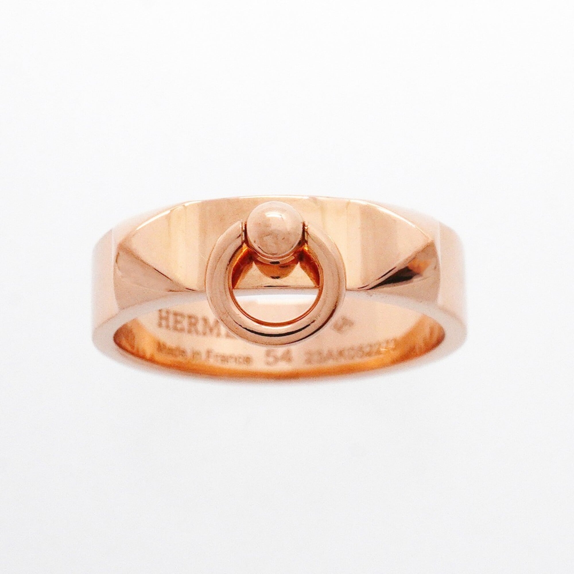 Hermes Pink Gold (18K) Band Ring (Pre-Owned)