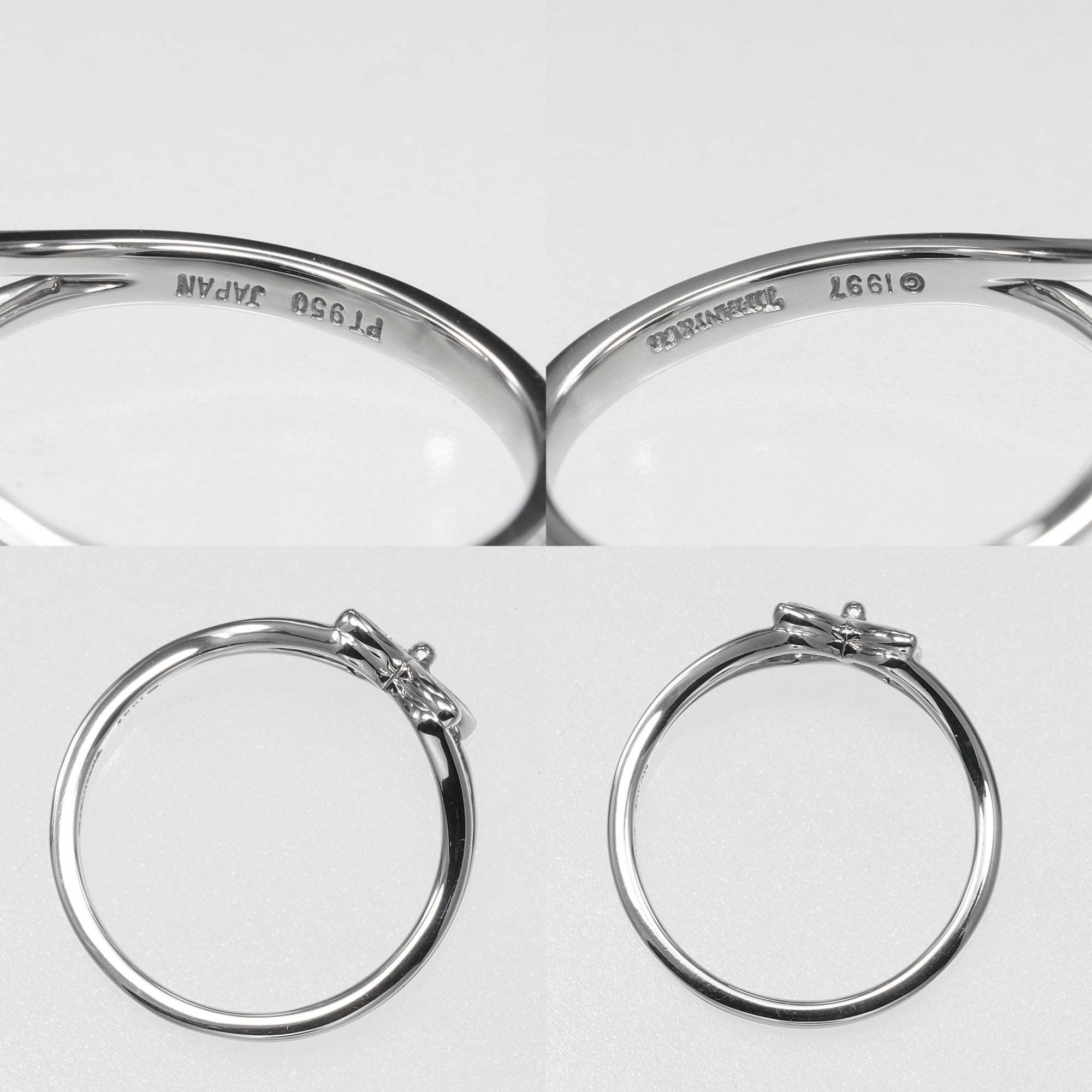 Tiffany Silver Platinum 950 Band Ring (Pre-Owned)