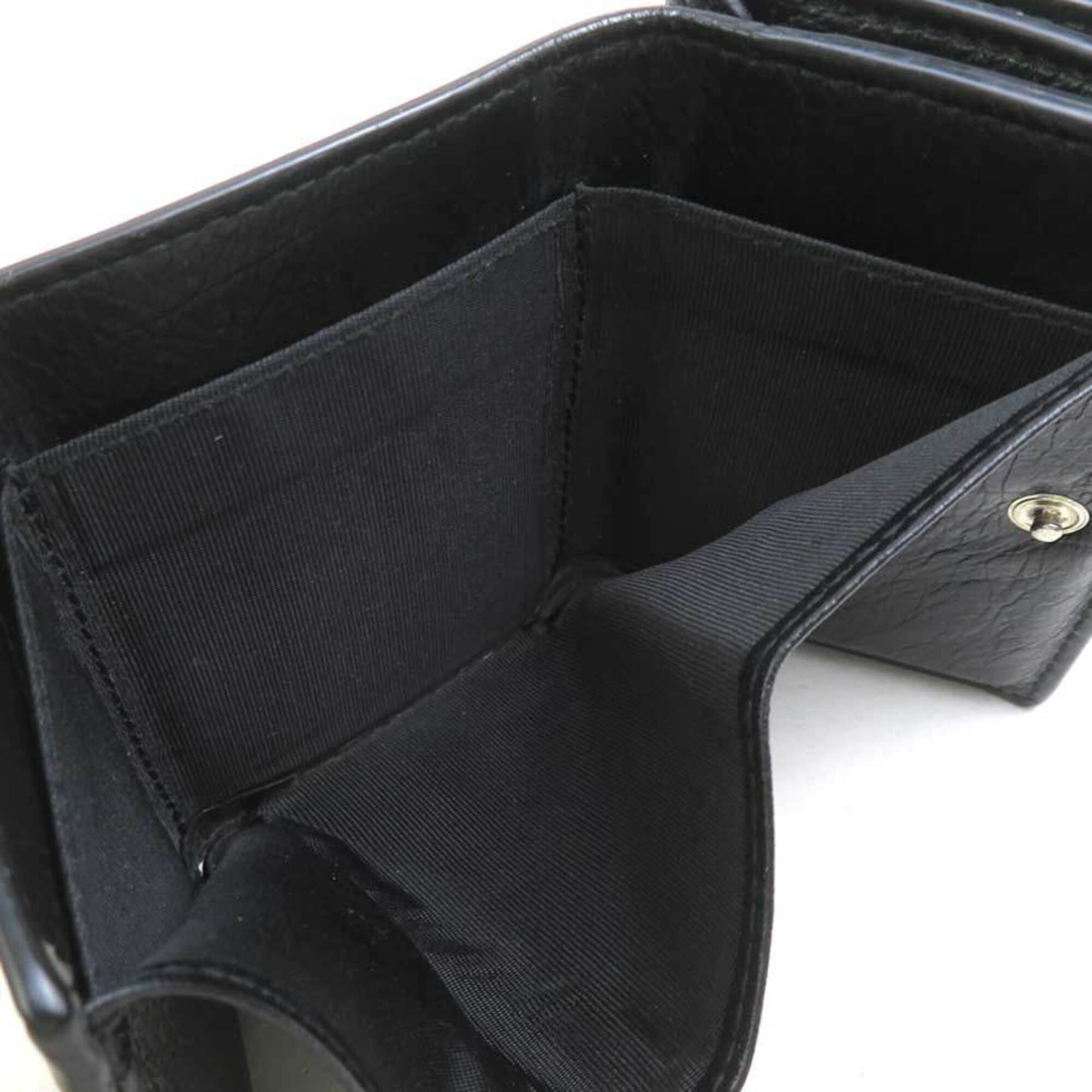 Balenciaga Black Leather Wallet (Tri-Fold) (Pre-Owned)