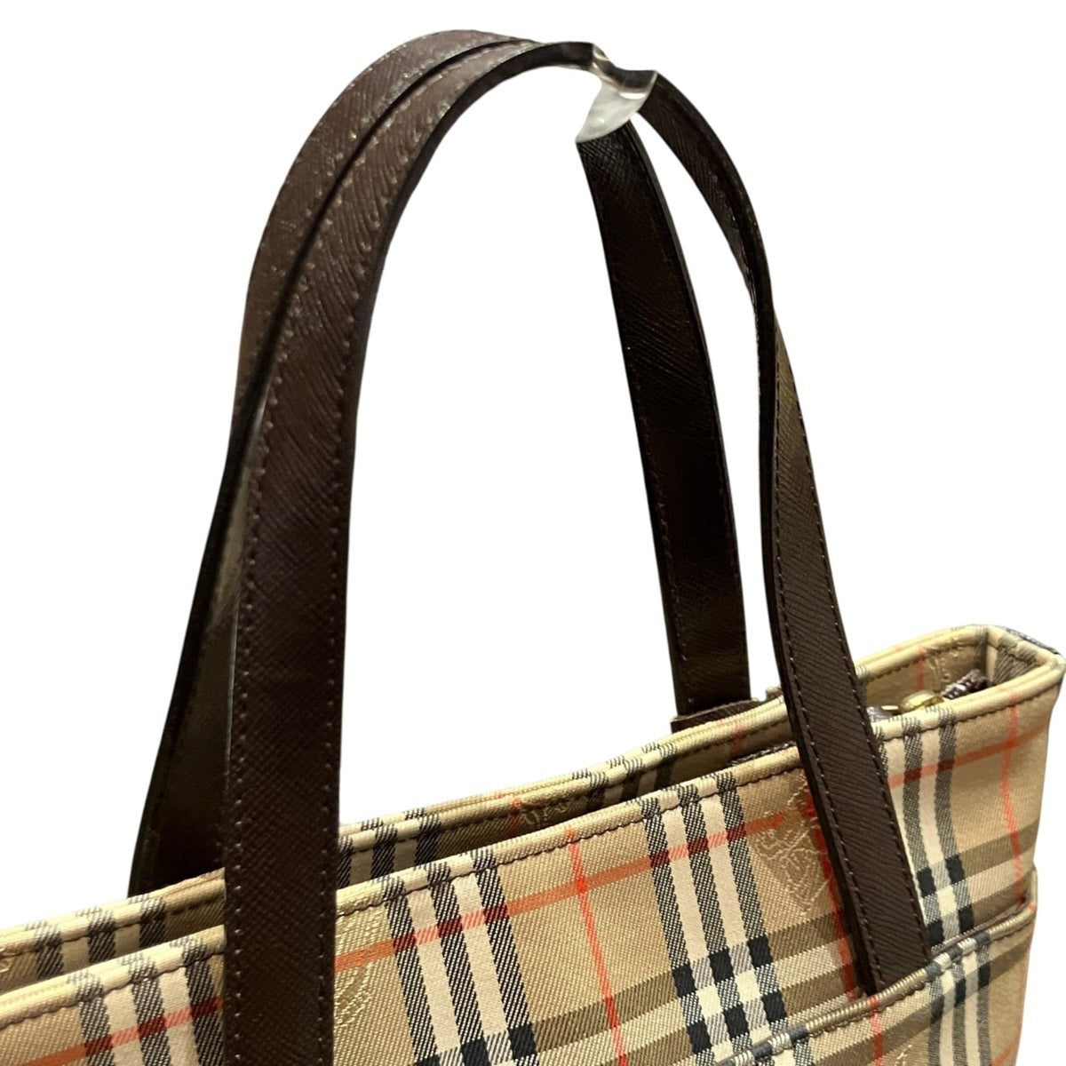 Burberry Beige Canvas Leather Handbag (Pre-Owned)