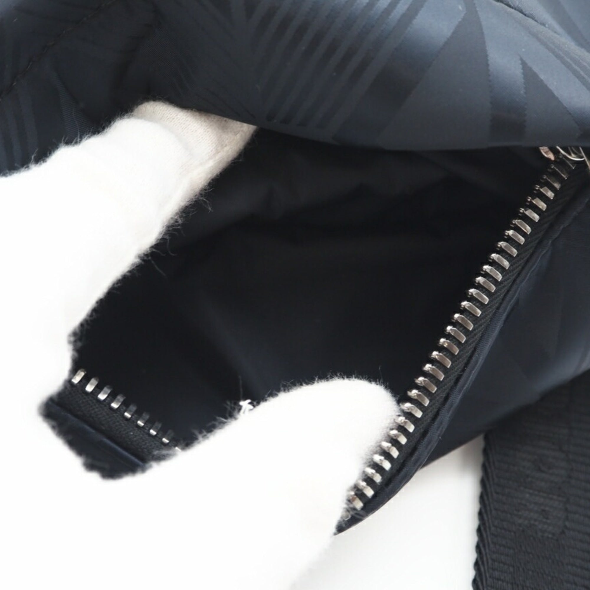Christian Dior Navy Coated Canvas Shoulder Bag (Pre-Owned)