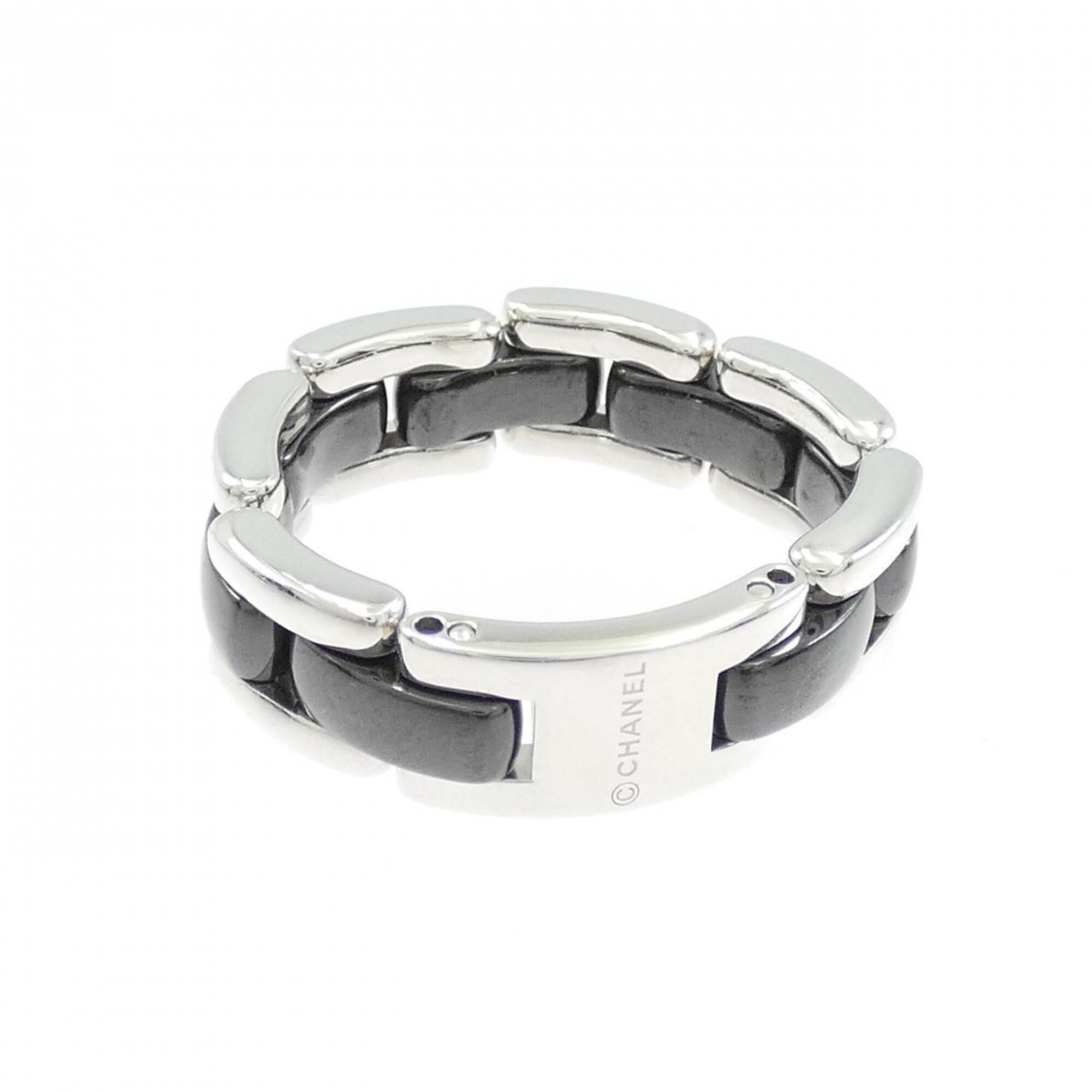 Chanel White Gold White Gold (18K) Ceramic Band Ring (Pre-Owned)