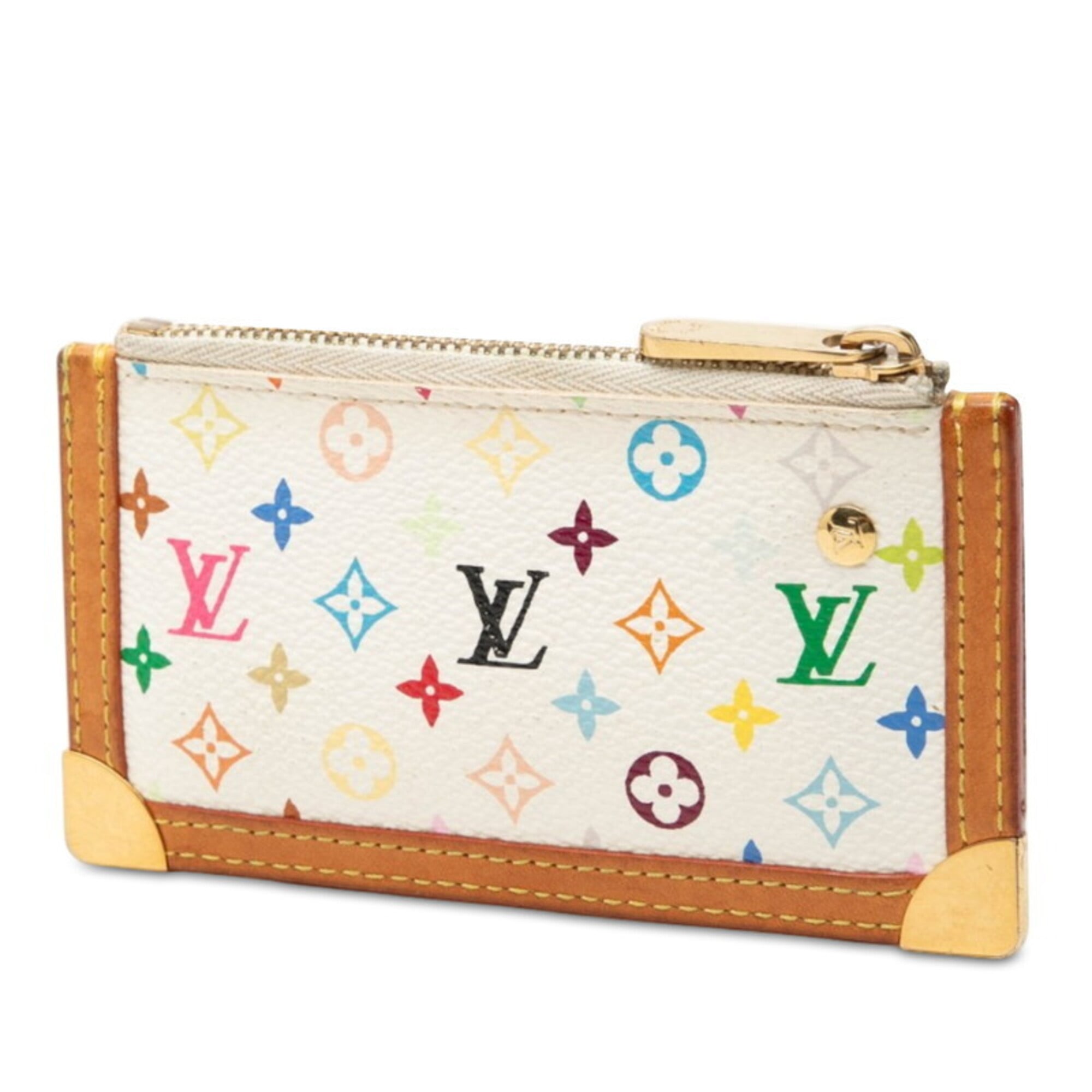Louis Vuitton Blanc Multi-Color Pvc Leather Coin Purse/Coin Case (Pre-Owned)