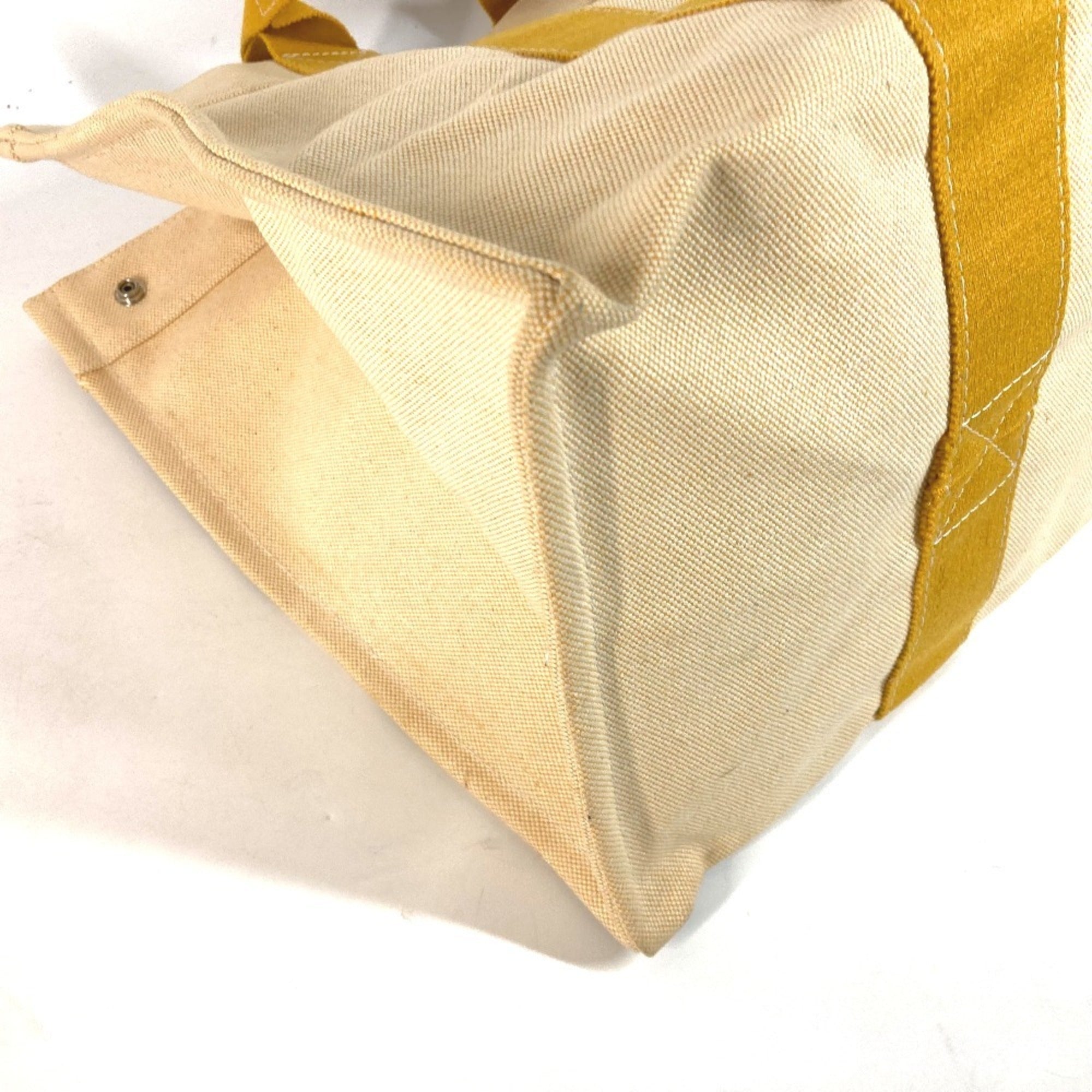Hermes Yellow Canvas Shoulder Bag Tote Bag (Pre-Owned)