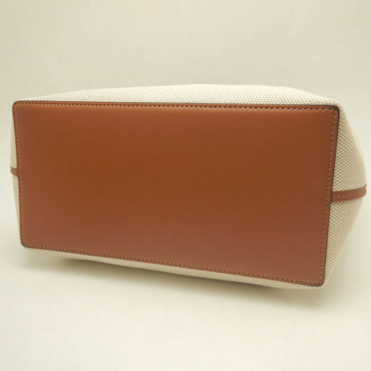 Loewe Beige Brown Canvas Leather Tote Bag (Pre-Owned)