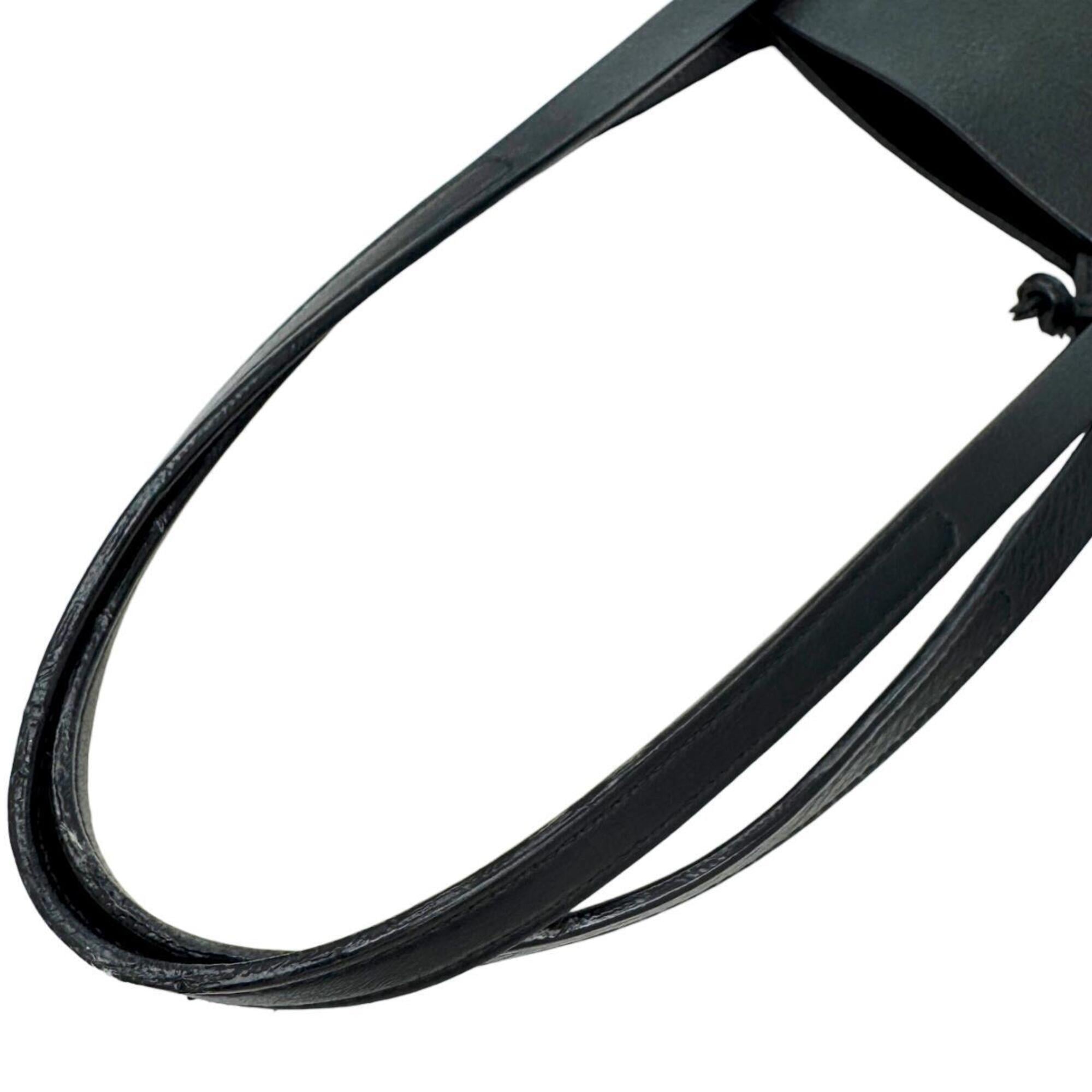 Balenciaga Black Leather Pouch Tote Bag (Pre-Owned)