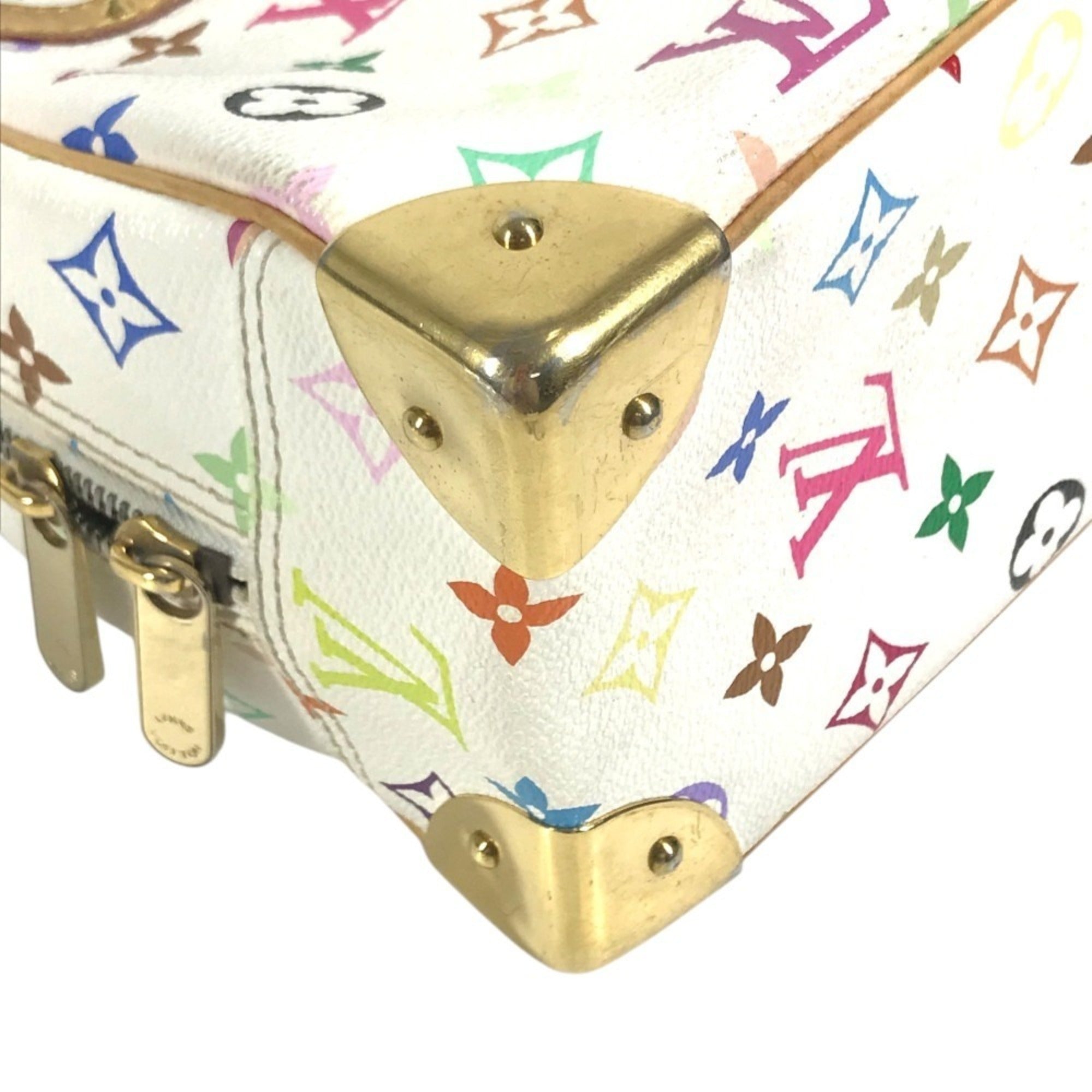 Louis Vuitton White Monogram Multicolore Boston Bag Handbag (Pre-Owned)