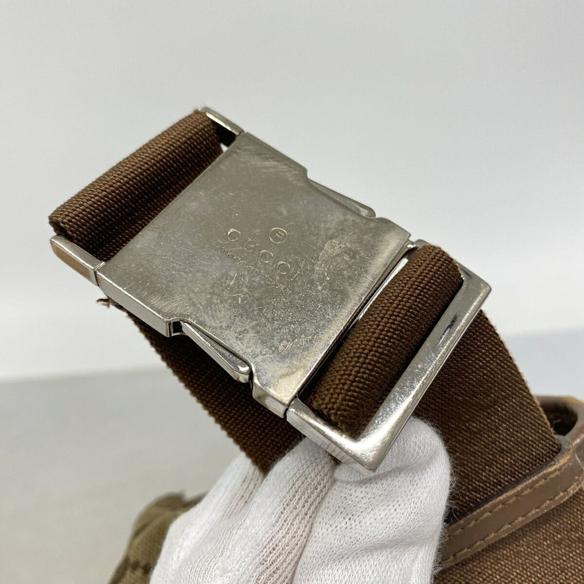 Gucci Brown Canvas Fanny Pack (Pre-Owned)
