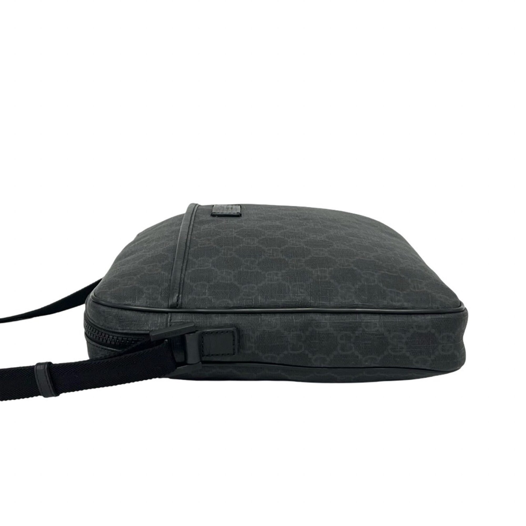 Gucci Black Pvc Leather Messenger Bag Shoulder Bag (Pre-Owned)