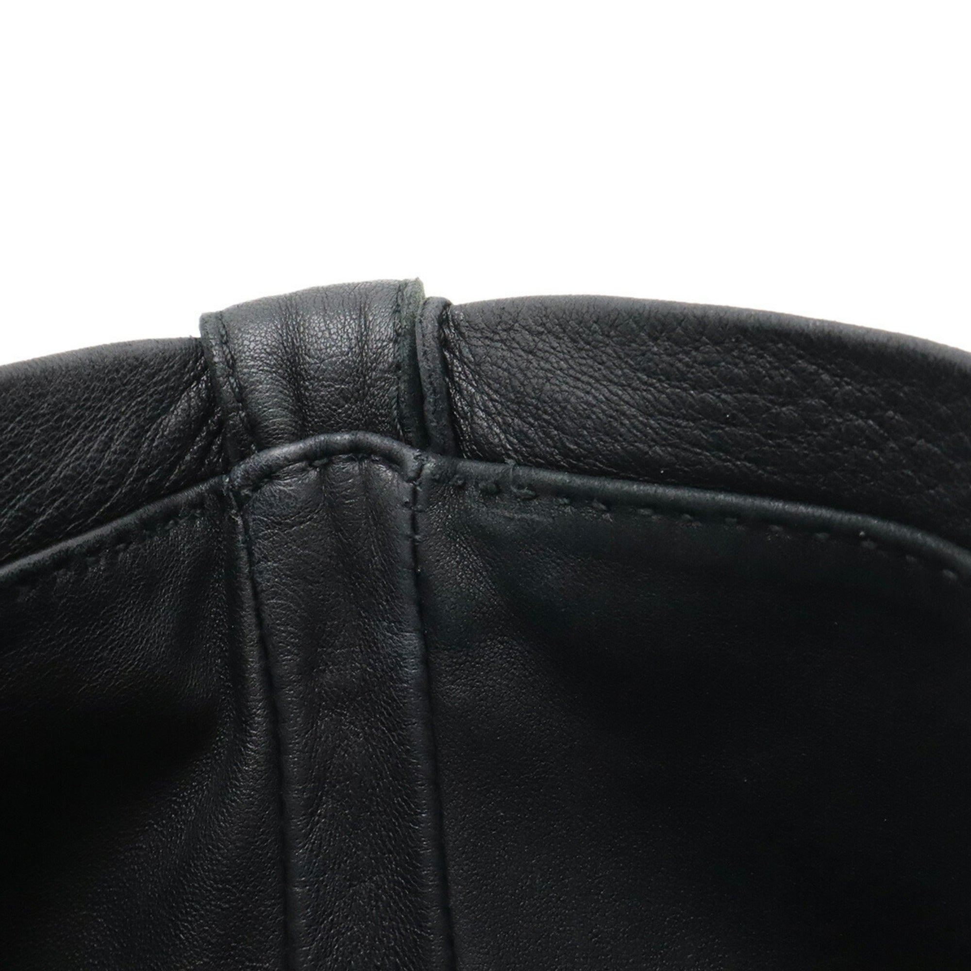 Hermes Black Leather Pochette Shoulder Bag (Pre-Owned)