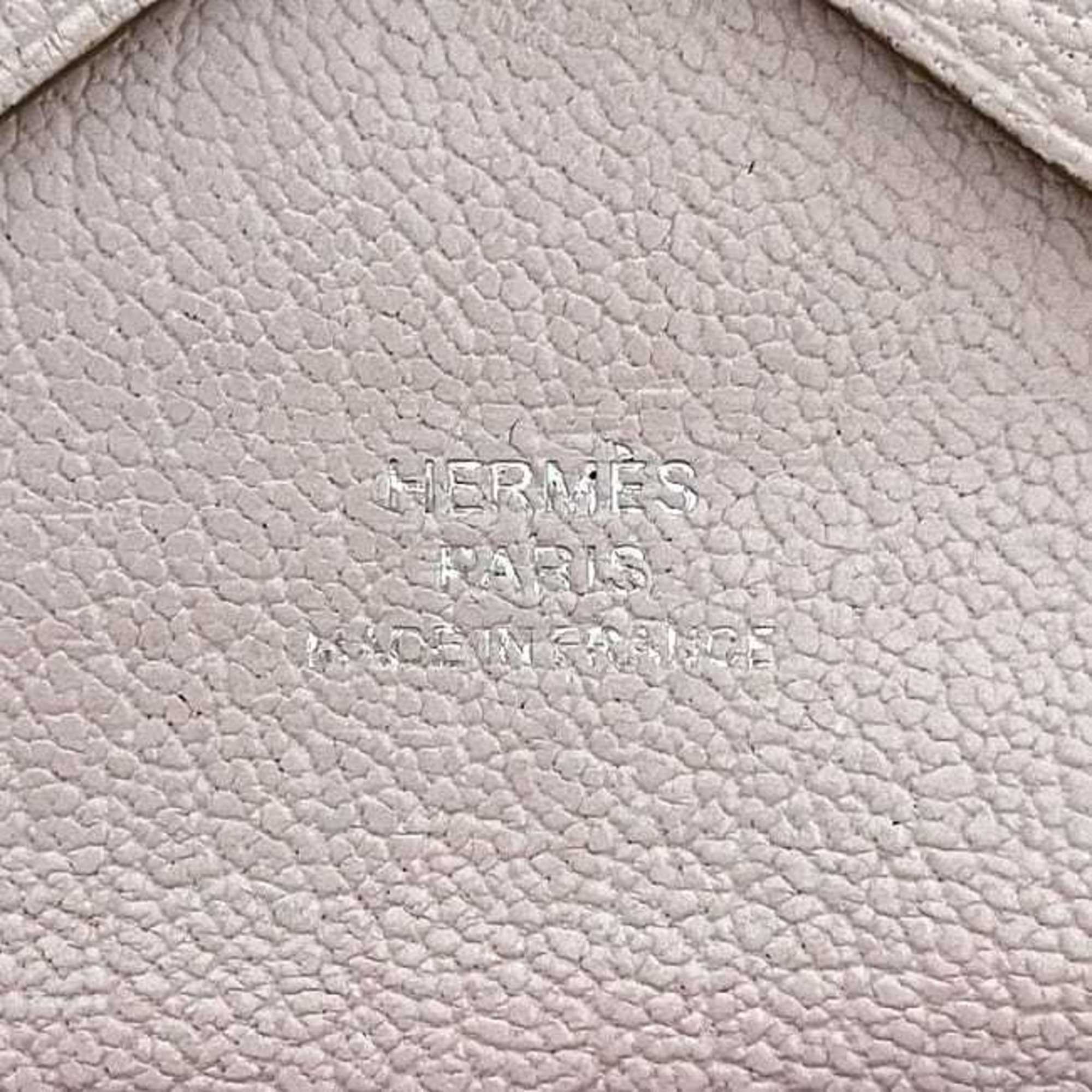 Hermes Pink Leather Chevre Myzore Leather Coin Purse/Coin Case (Pre-Owned)