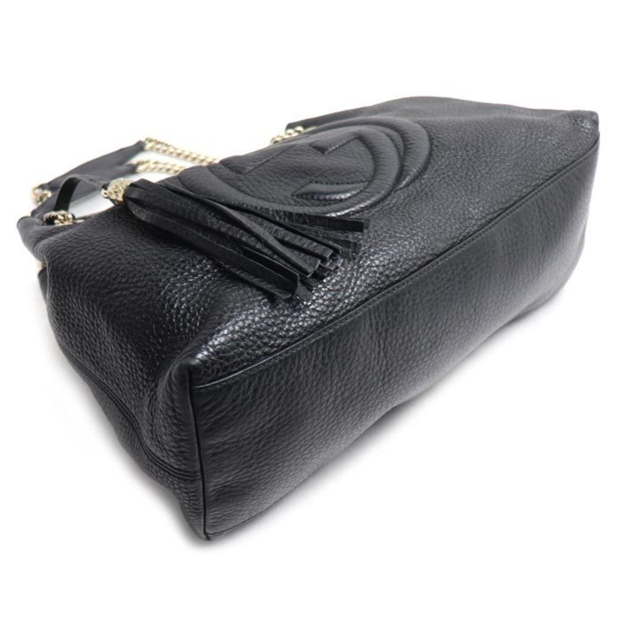 Gucci Black Leather Tote Bag (Pre-Owned)