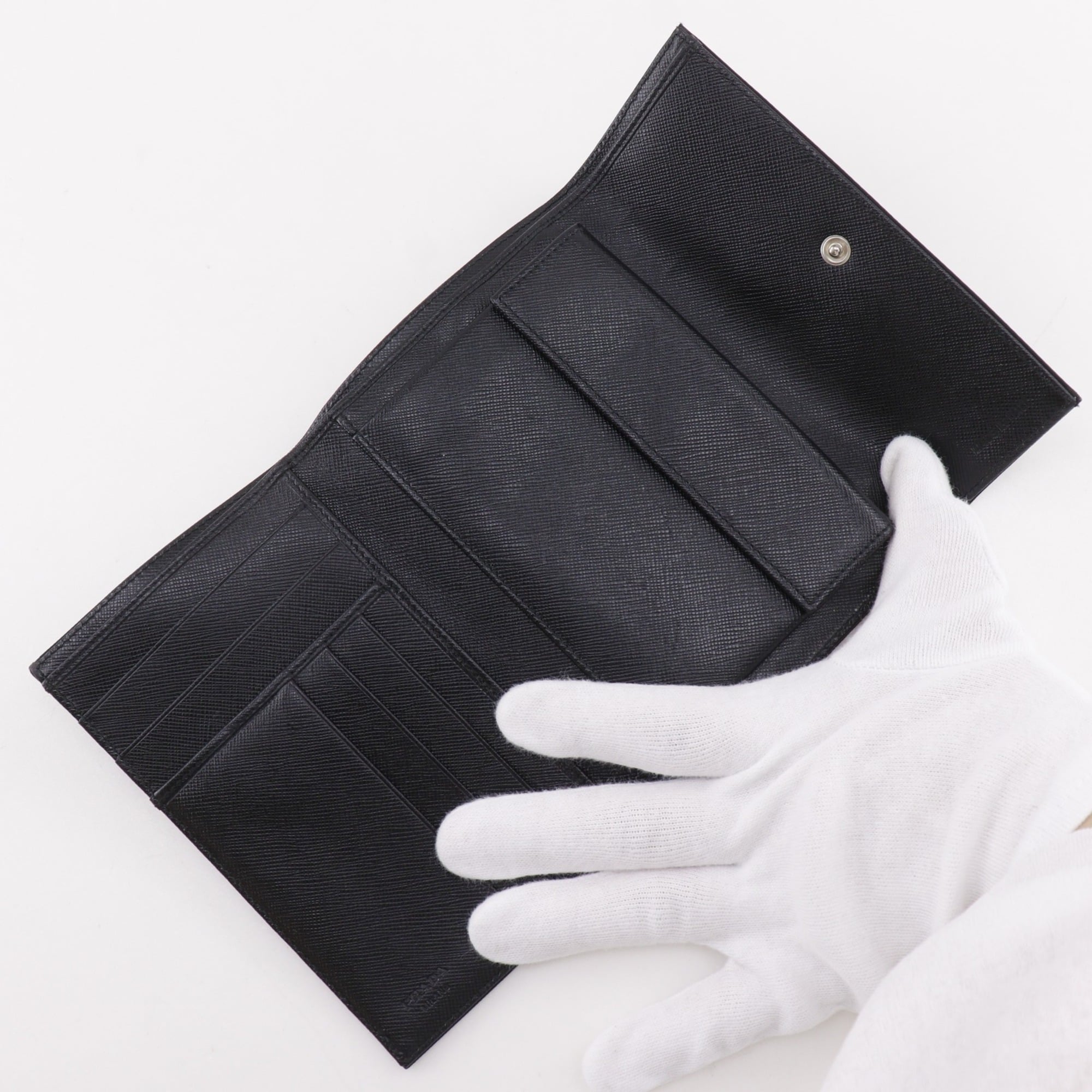 Prada Black Nylon Wallet (Tri-Fold) (Pre-Owned)