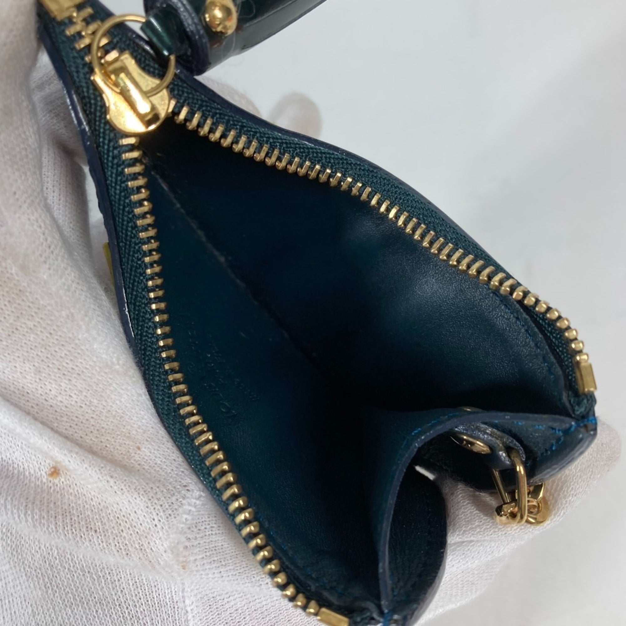 Louis Vuitton Monogram Vernis Blue Nuit Monogram Vernis Coin Purse/Coin Case (Pre-Owned)