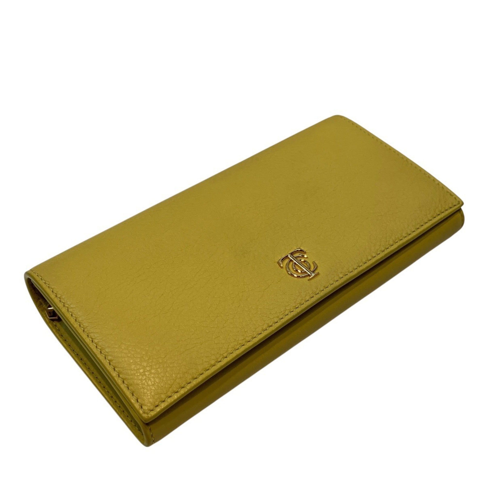 Tiffany Yellow Leather Long Wallet (Bi-Fold) (Pre-Owned)