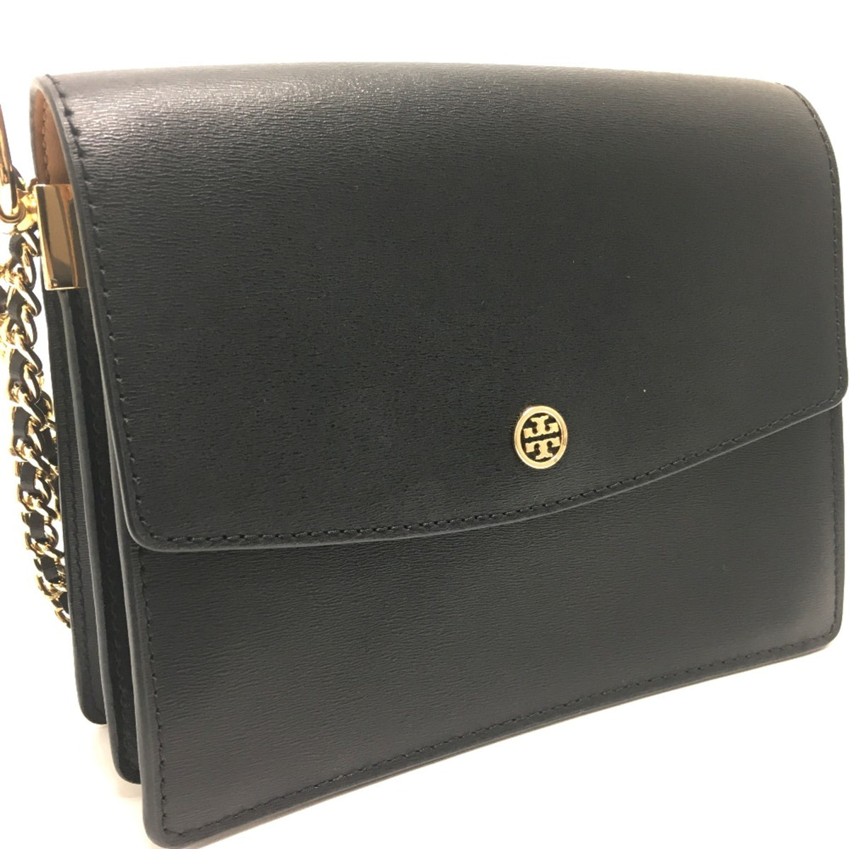 Tory Burch Black Leather Shoulder Bag (Pre-Owned)