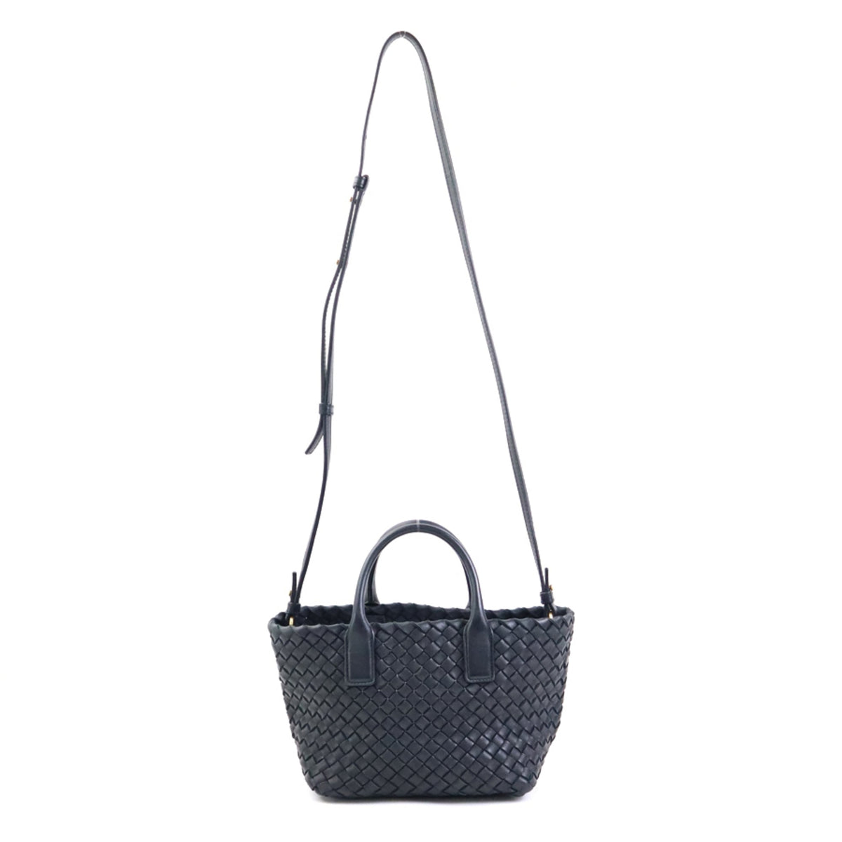 Bottega Veneta Black Intrecciato Handbag Shoulder Bag (Pre-Owned)
