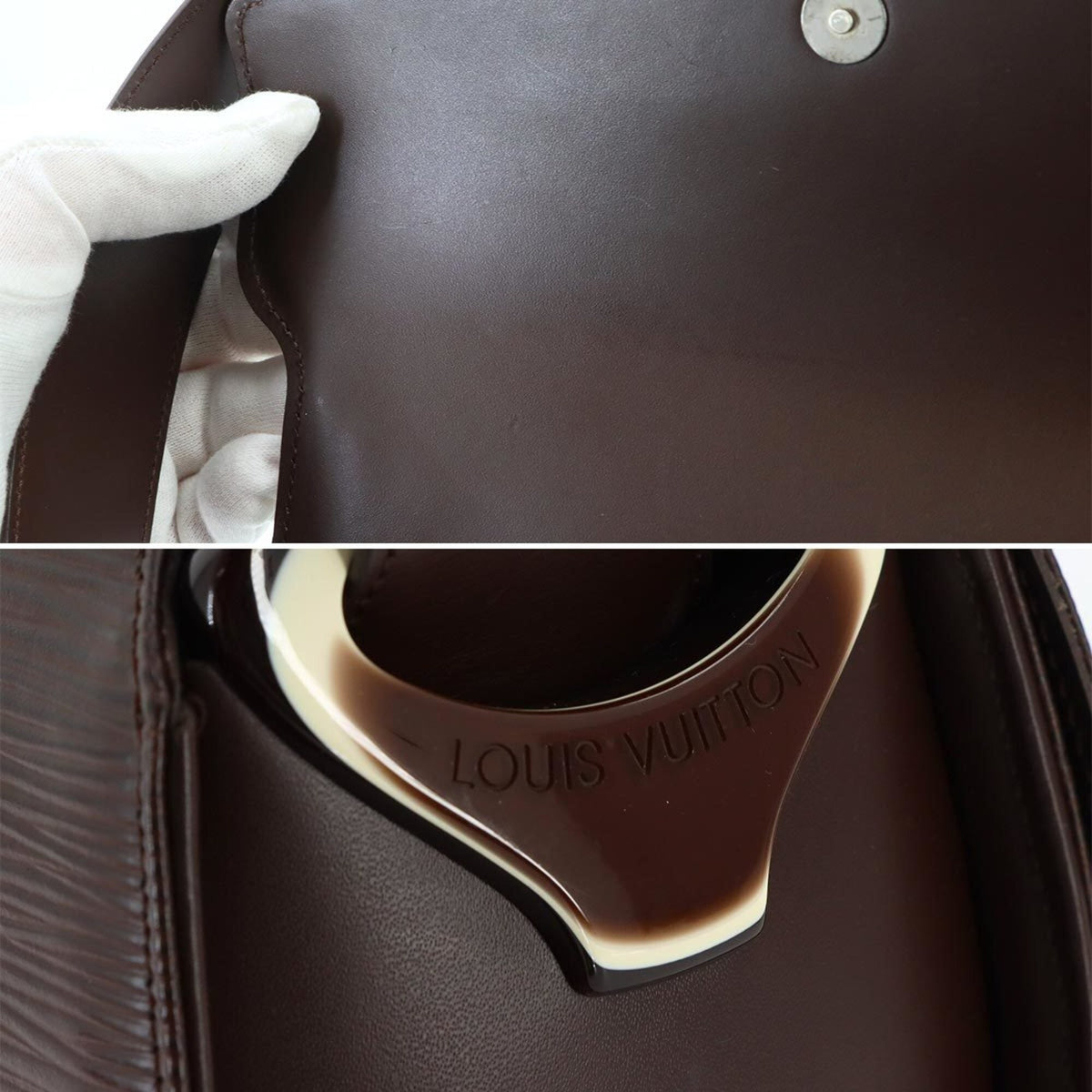 Louis Vuitton Brown Moka Epi Leather Handbag Shoulder Bag (Pre-Owned)