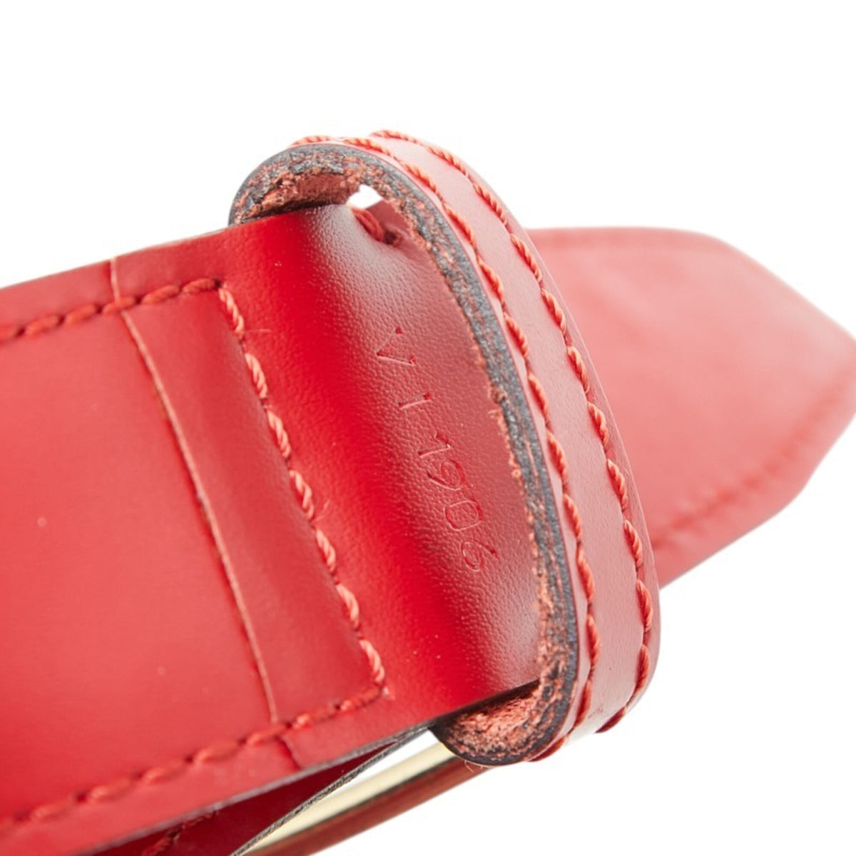 Louis Vuitton Castilian Red Leather Pouch Shoulder Bag (Pre-Owned)