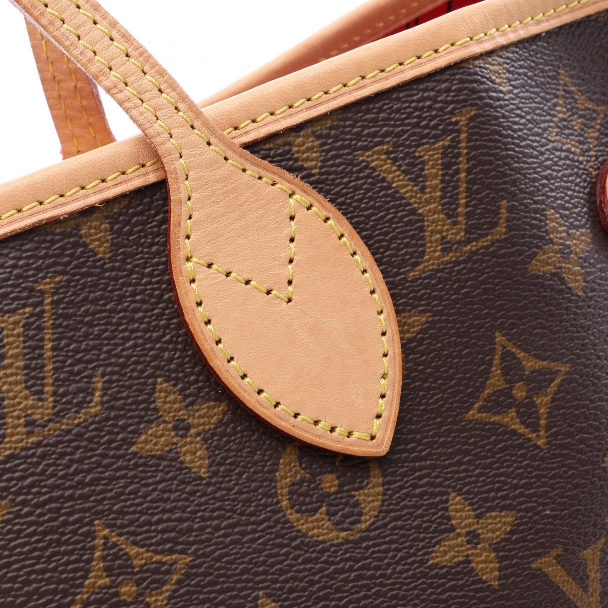 Louis Vuitton Brown Red Color Coated Canvas Leather Canvas Handbag Tote Bag (Pre-Owned)