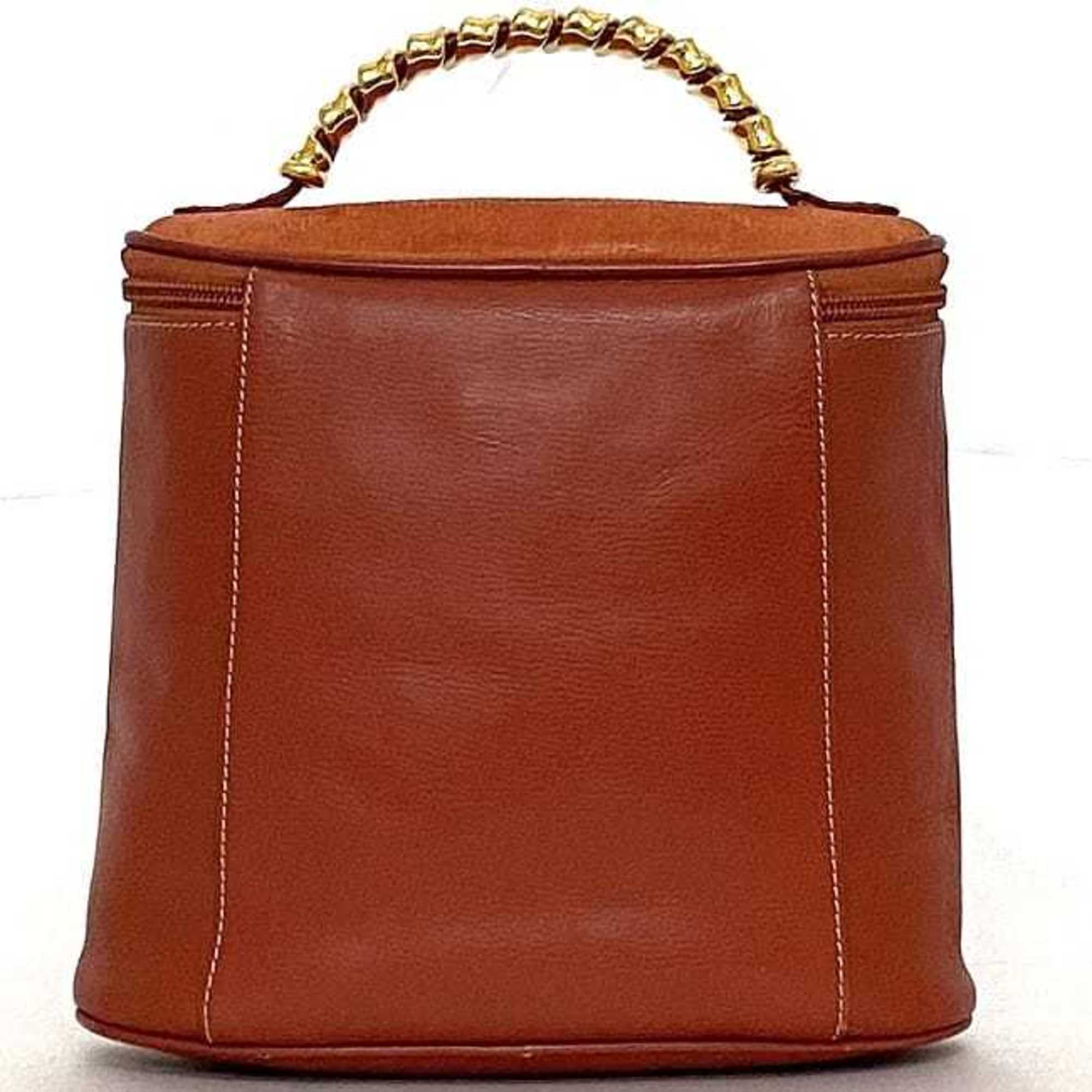 Loewe Red Color Leather Clutch Bag Handbag Vanity Bag (Pre-Owned)