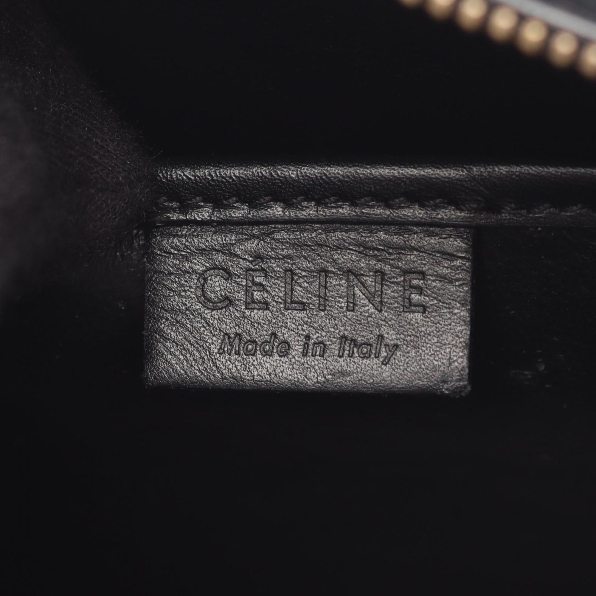 Celine Beige Black Blue Leather Handbag (Pre-Owned)