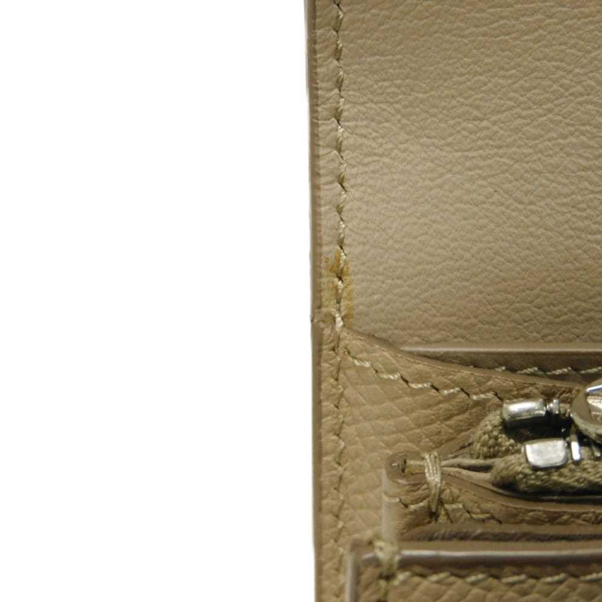 Celine Beige Leather Long Wallet (Bi-Fold) (Pre-Owned)
