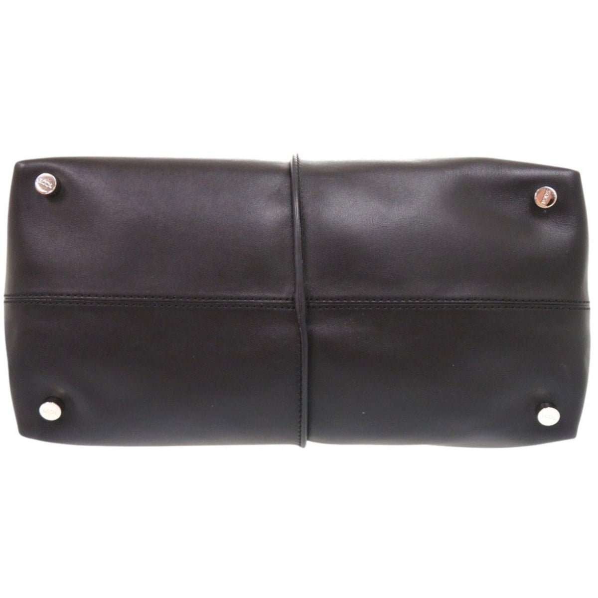 Tod's Black Leather Handbag Shoulder Bag (Pre-Owned)