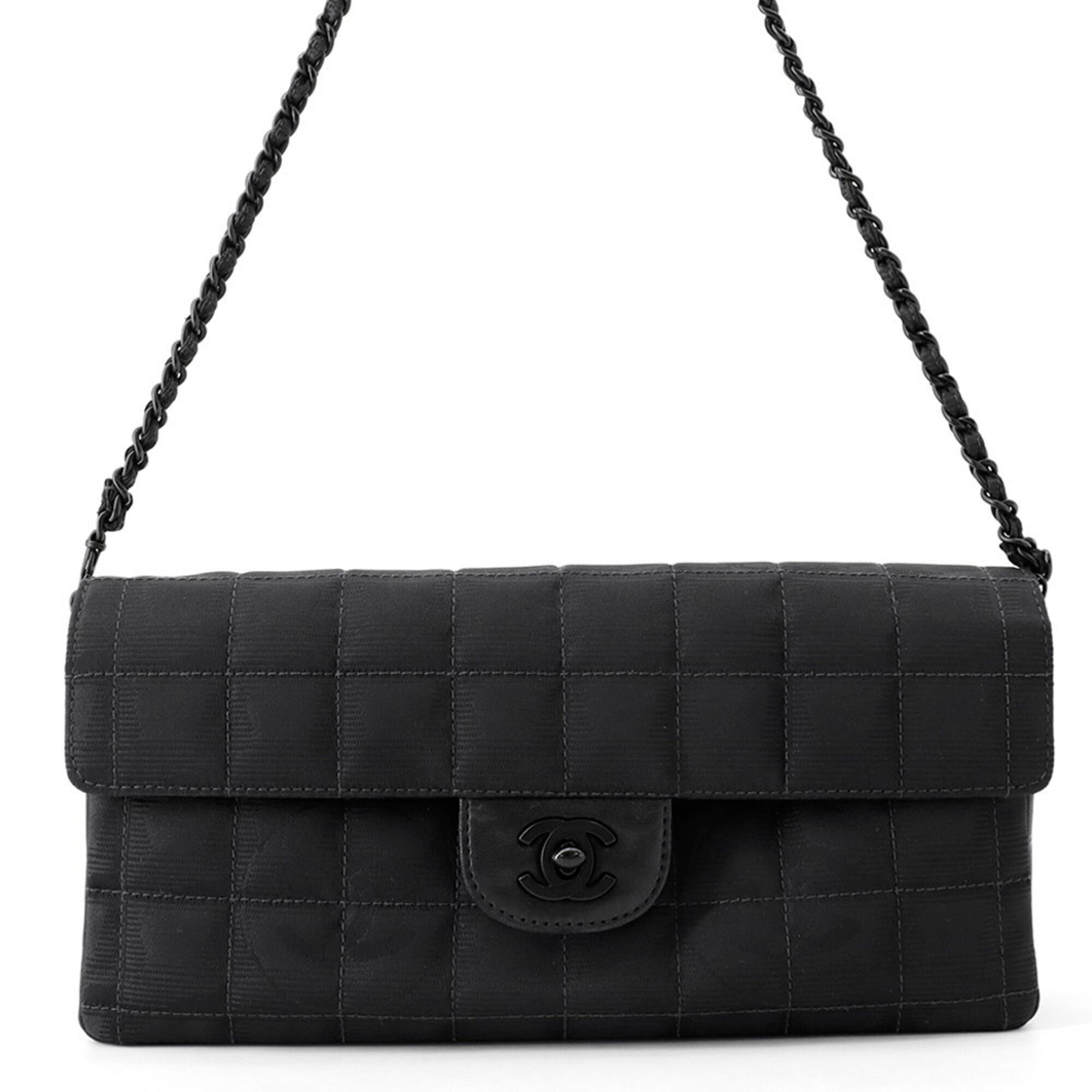 Chanel New Travel Line Black Nylon Handbag Shoulder Bag (Pre-Owned)