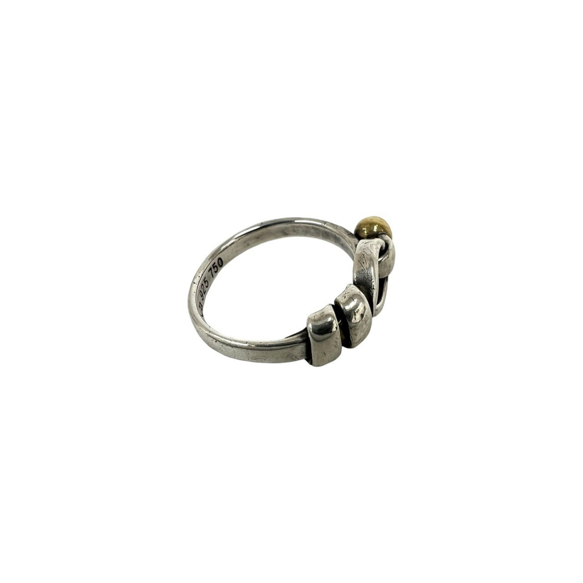 Tiffany Gold Silver Yellow Gold (18K) Silver 925 Band Ring (Pre-Owned)