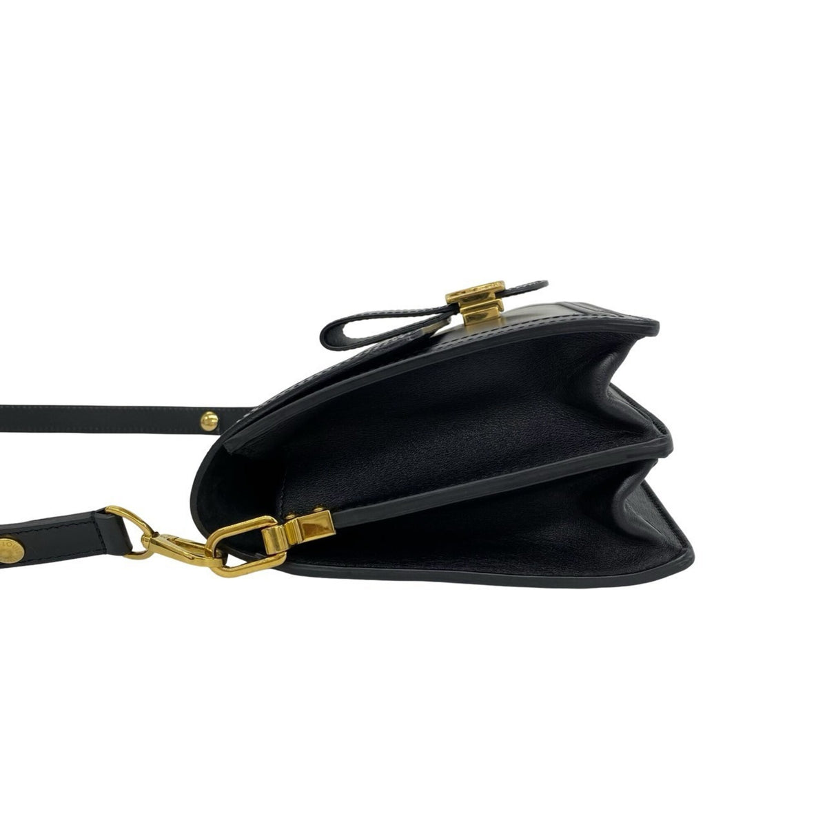 Louis Vuitton Black Leather Pochette Shoulder Bag (Pre-Owned)
