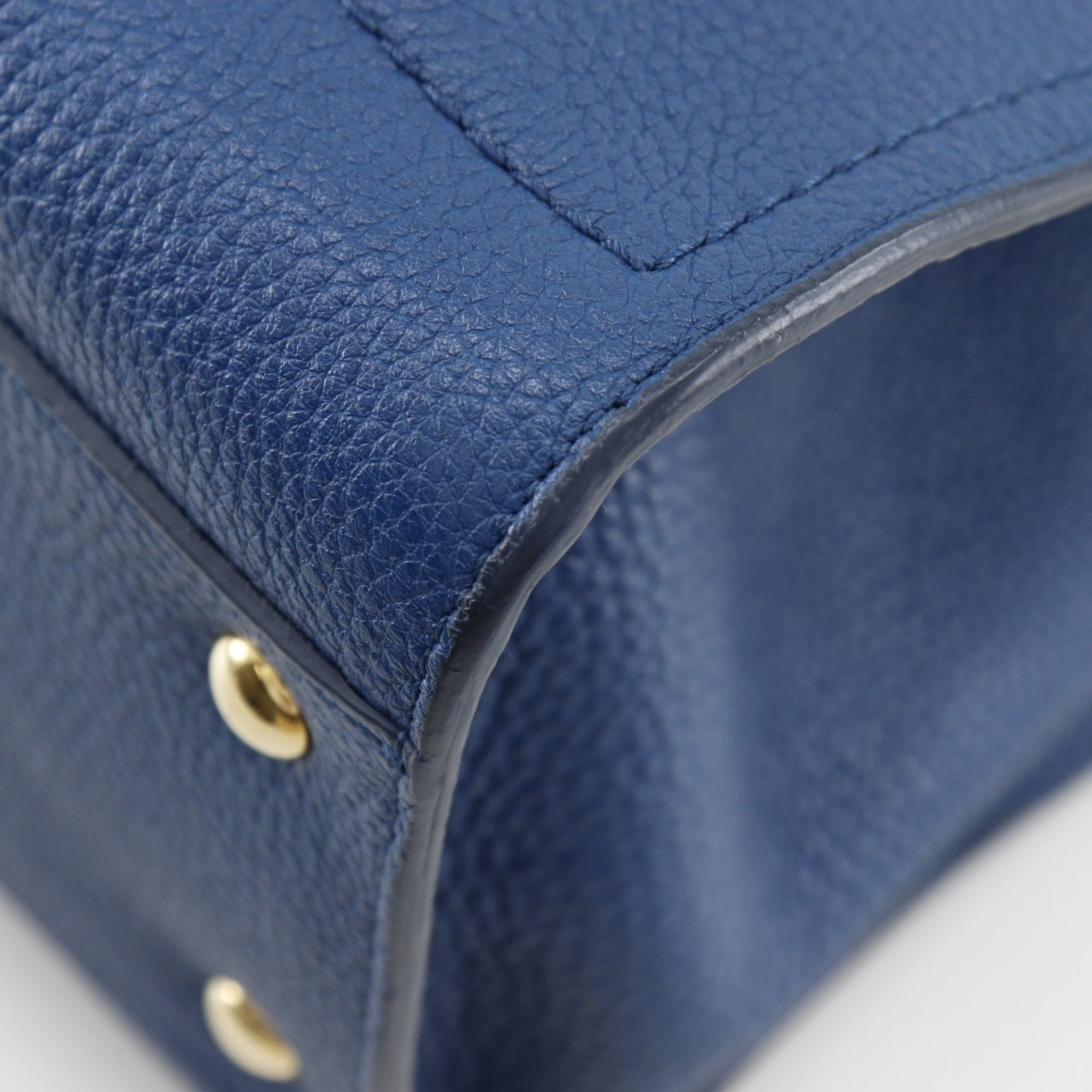 Salvatore Ferragamo Blue Leather Tote Bag (Pre-Owned)